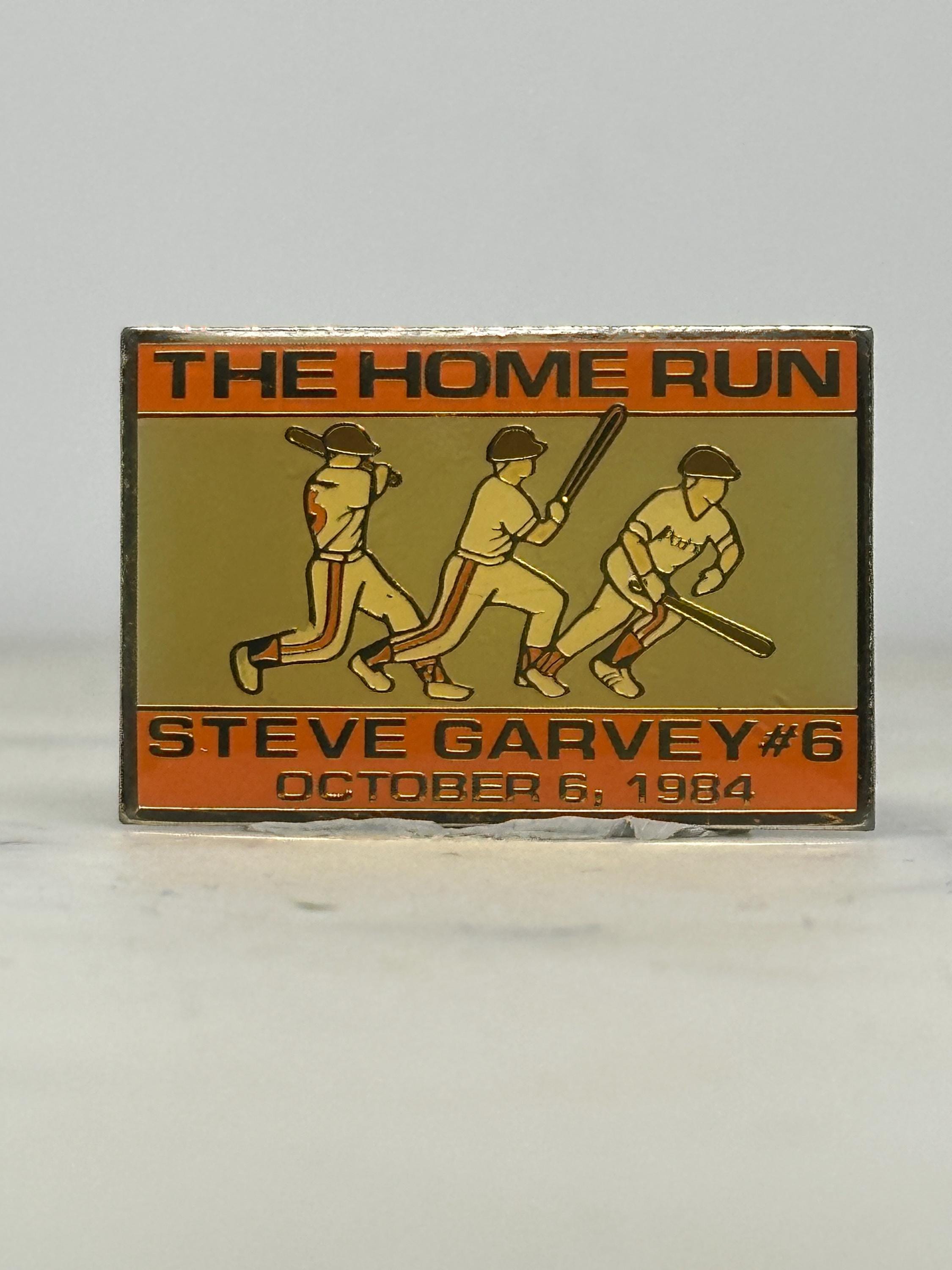 Steve Garvey Baseball Pin: Orange Gold Enamel - 1984 Sports Accessory
