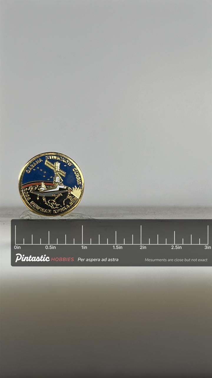 NASA Space Shuttle Endeavour STS-88 Mission Pin (1998) – Cabana, Sturckow, Ross, Newman, Currie, Krikalev Crew – First ISS As