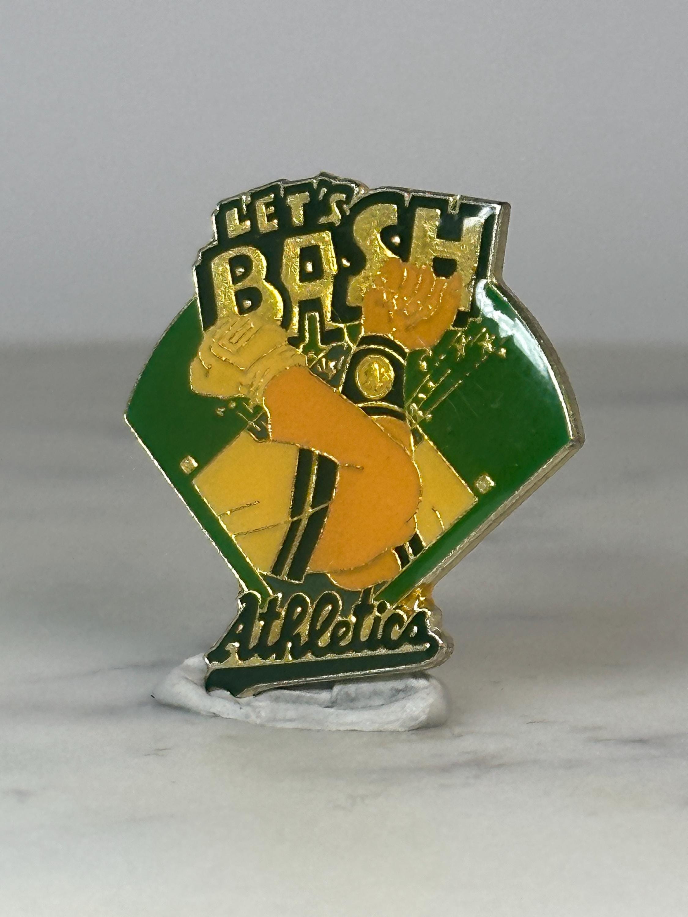 Oakland Athletics Pin: Gold Green Enamel - 90s Baseball Accessory