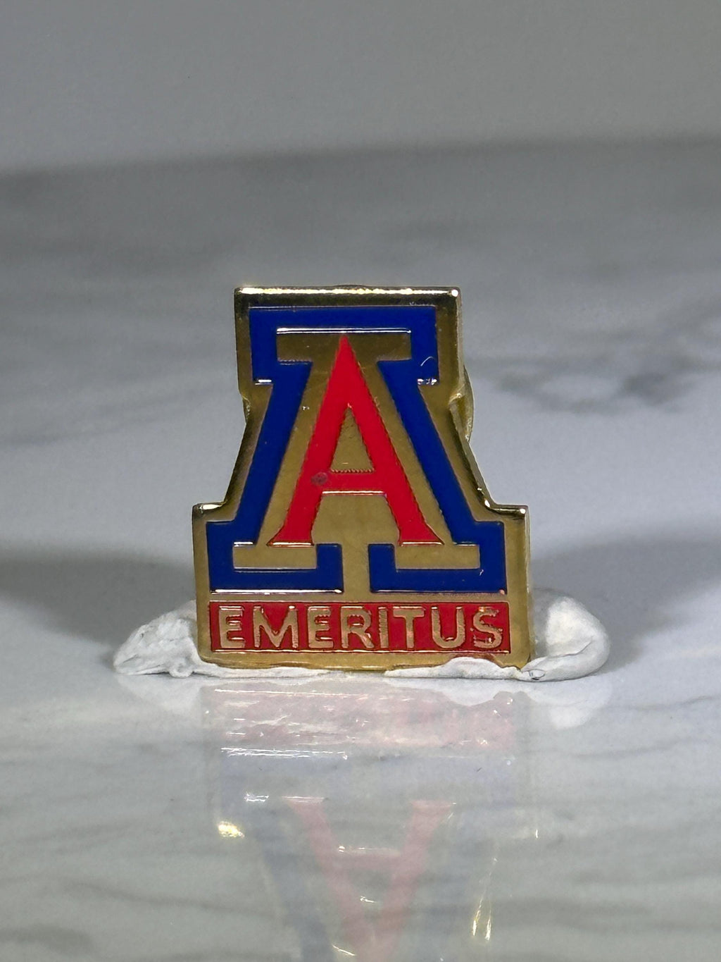 University of Arizona Emeritus Pin: Gold Red Blue Enamel - Academic Honor Accessory