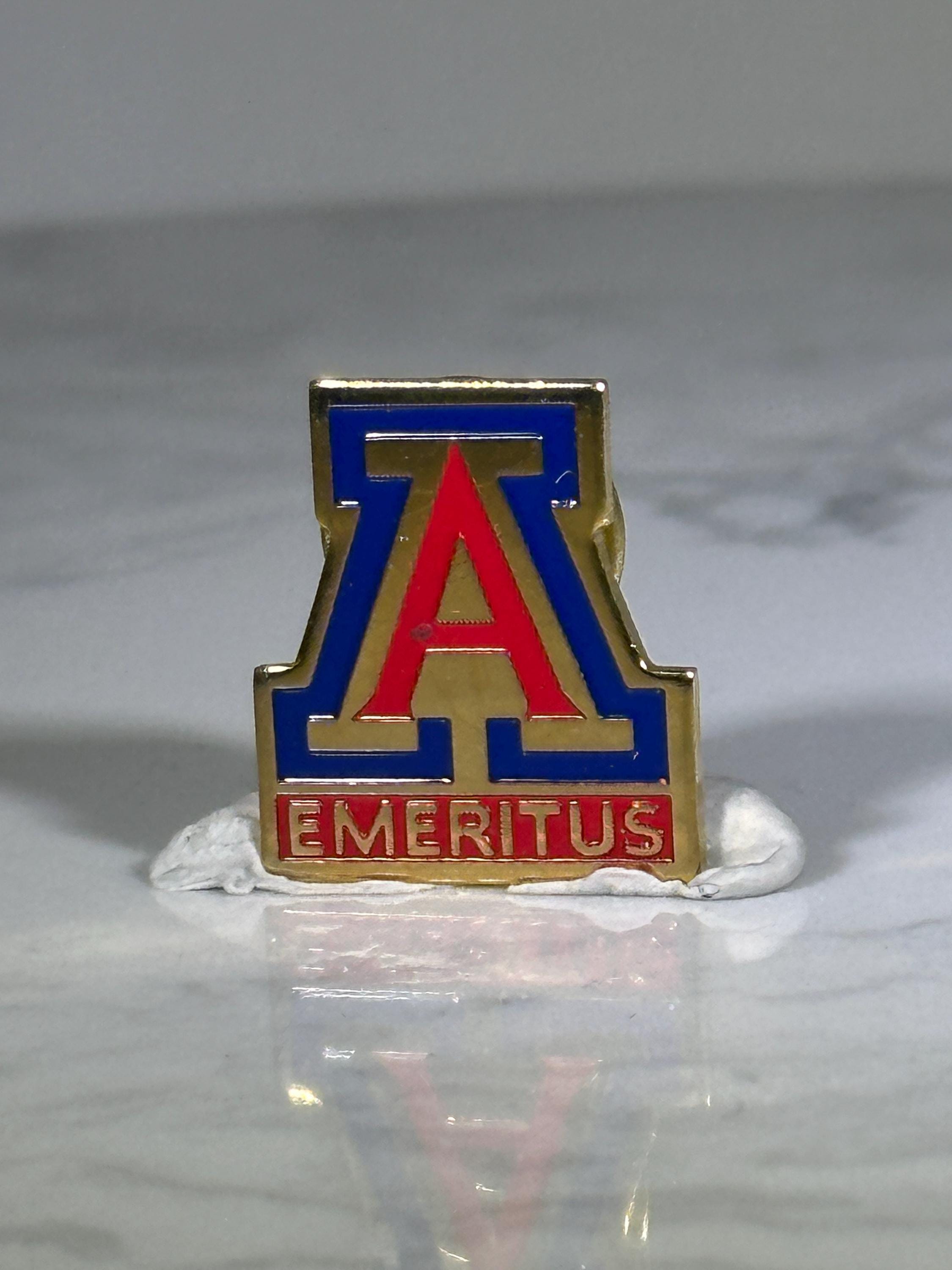 University of Arizona Emeritus Pin: Gold Red Blue Enamel - Academic Honor Accessory