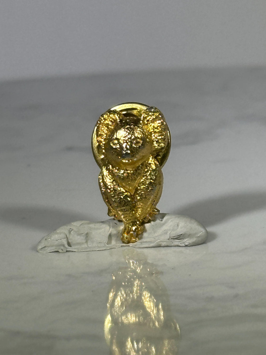 Koala Bear Pin: Gold Tone Finish - Wildlife Nature Accessory
