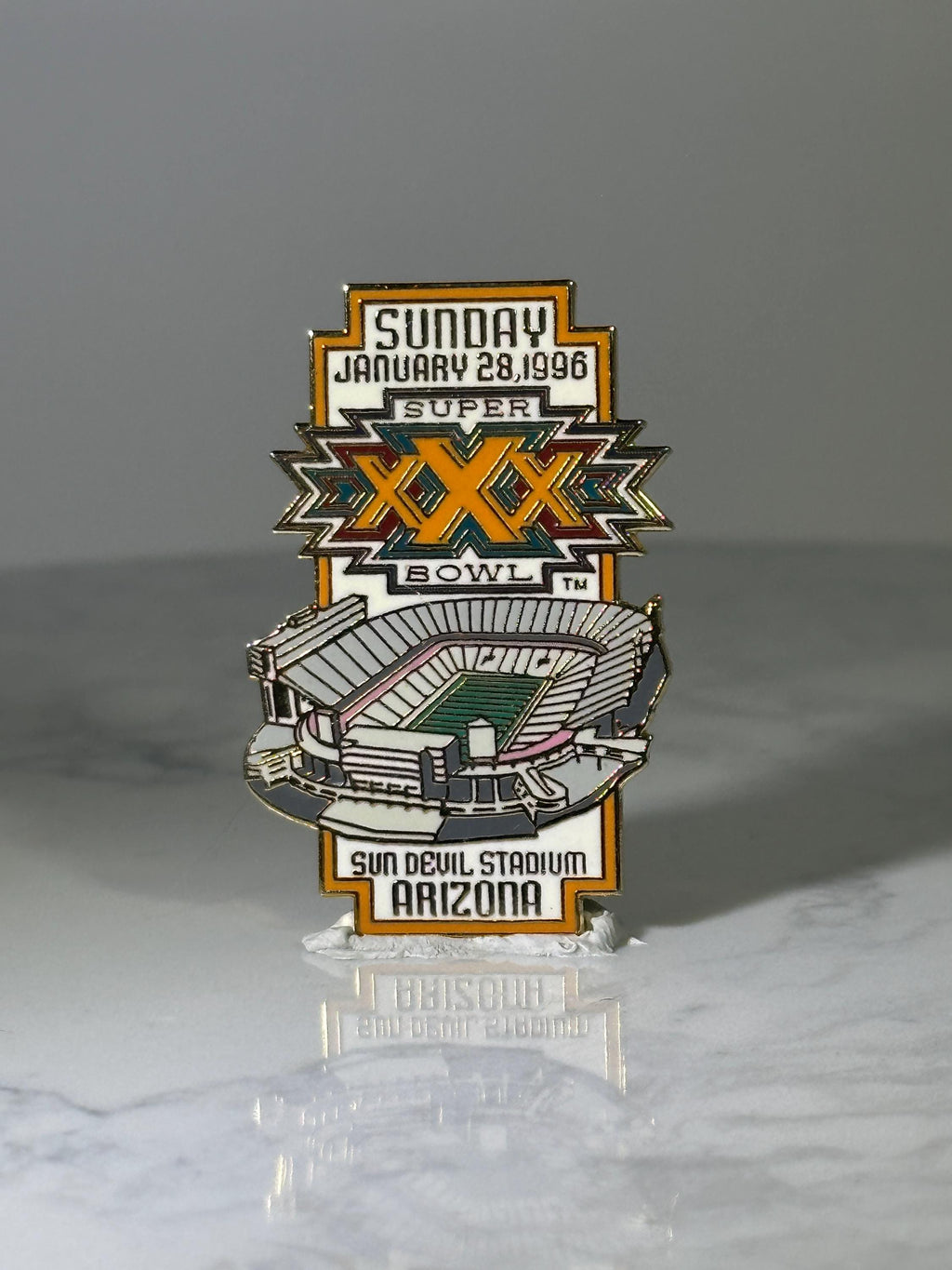 Super Bowl XXX Stadium Pin: Enamel Finish - 1996 Arizona Accessory
