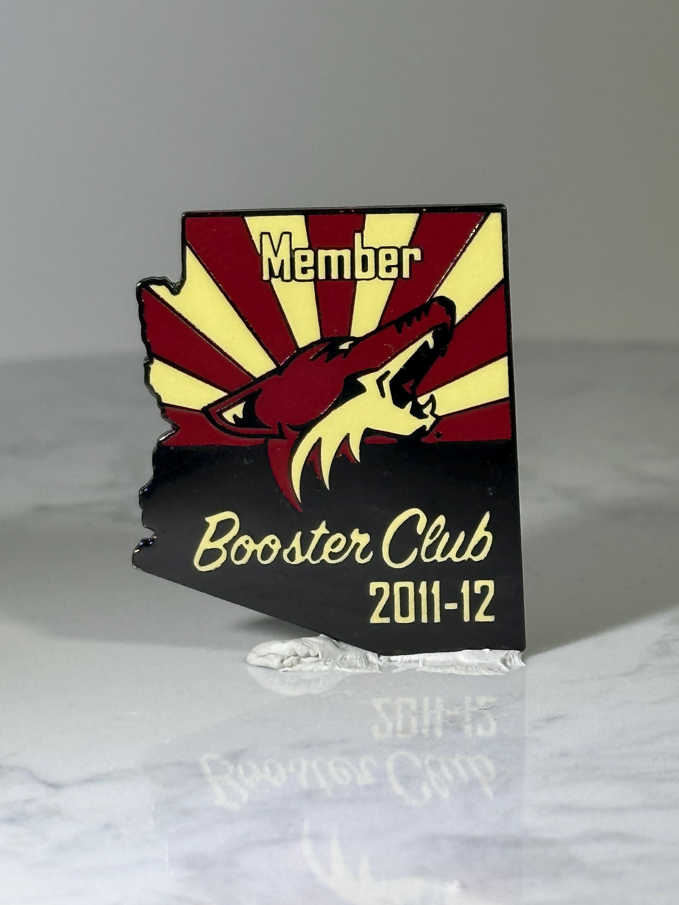 Arizona Coyotes Booster Club Pin: Red & Yellow Enamel - 2011-12 Sports Accessory