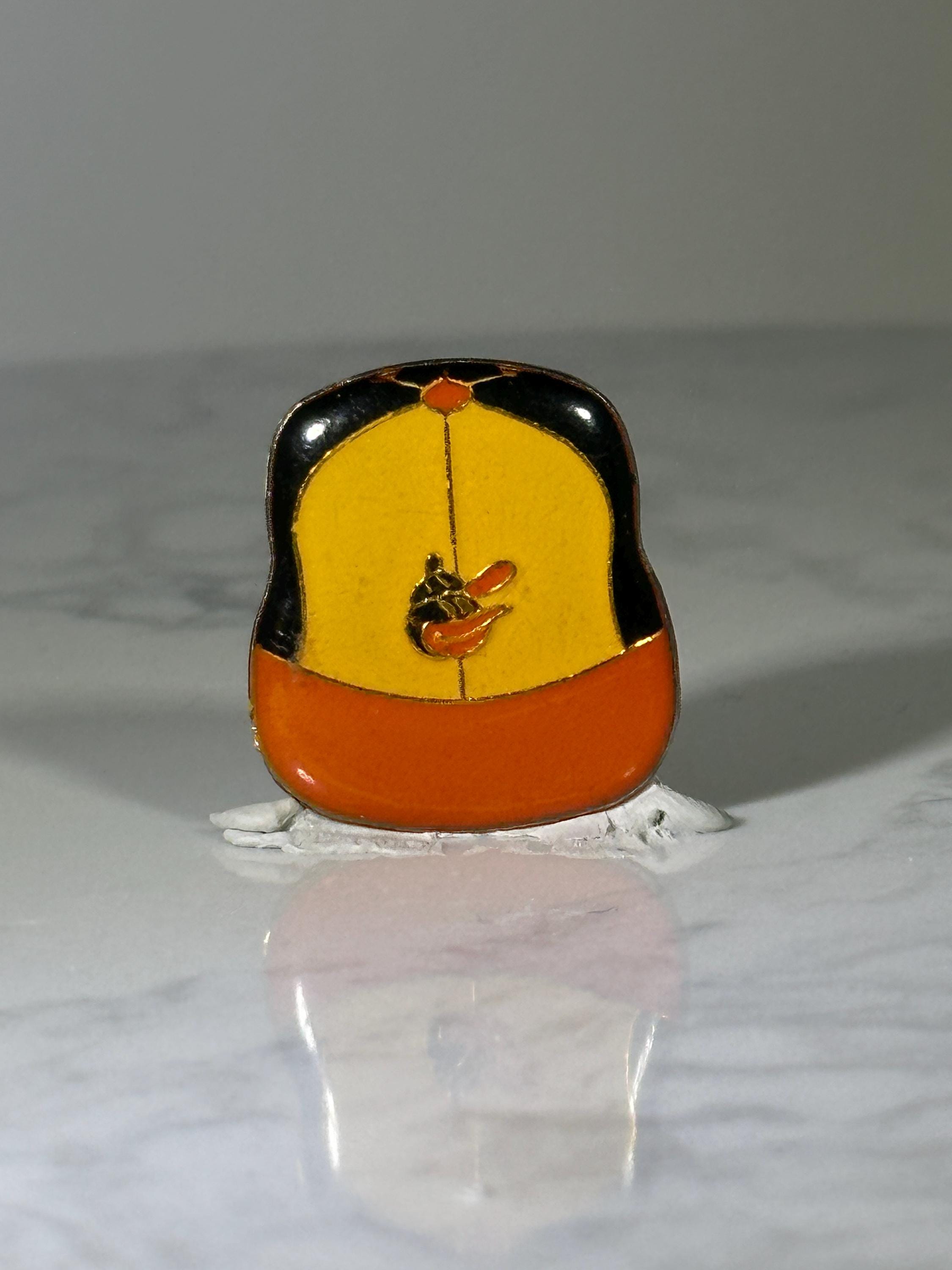Baltimore Orioles Enamel Pin: Yellow Orange Black - Retro MLB Accessory