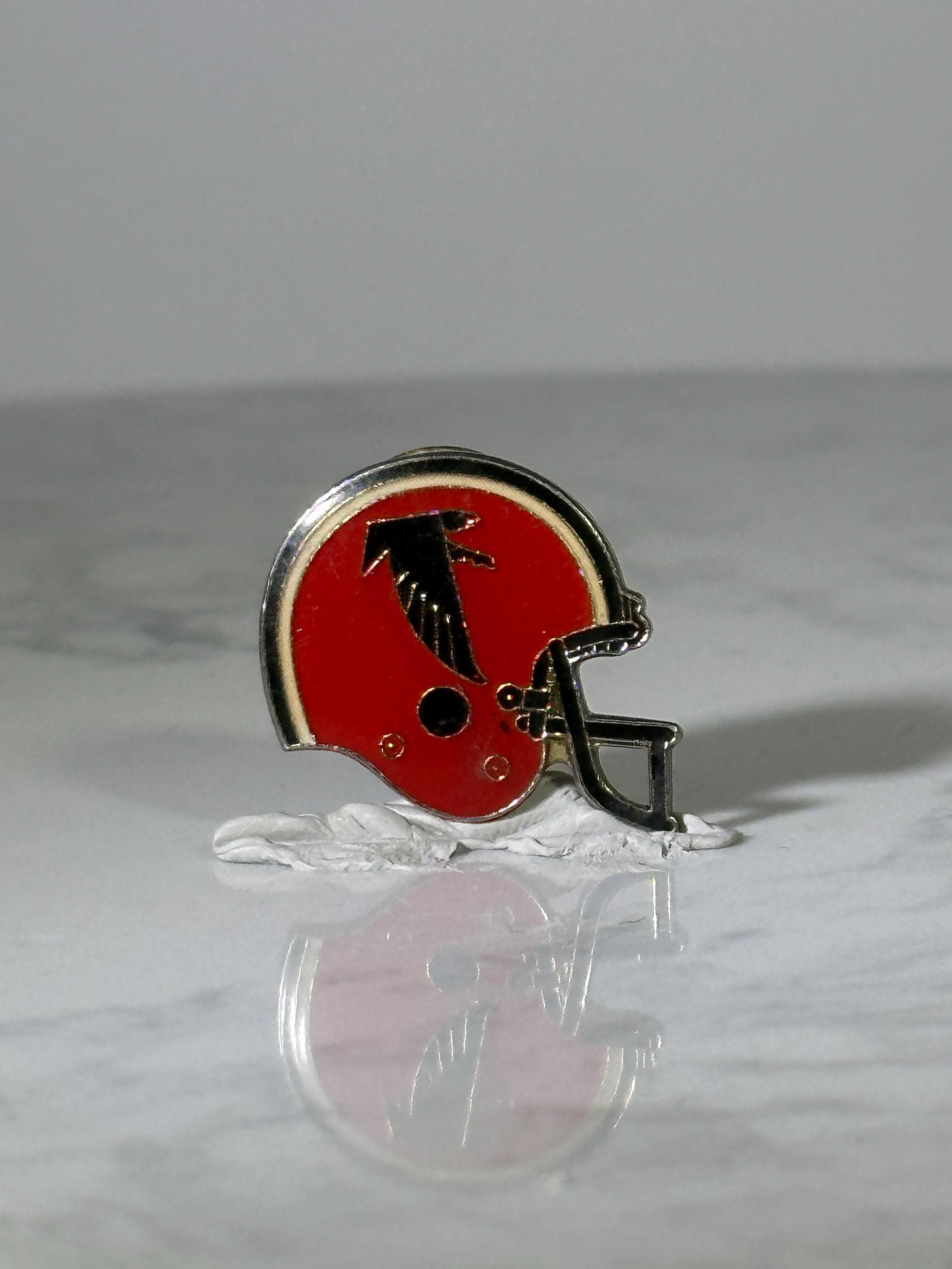 Atlanta Falcons Helmet Pin: Red Enamel - Vintage Sports Accessory