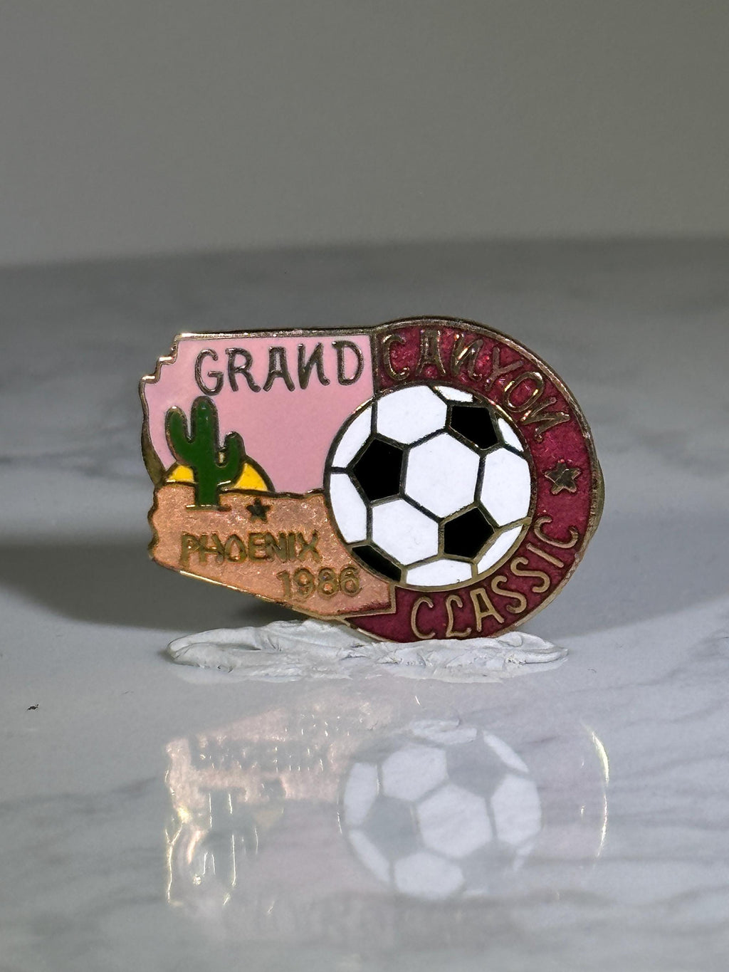 Grand Canyon Classic Soccer Pin: Enamel Finish - 1986 Sports Accessory