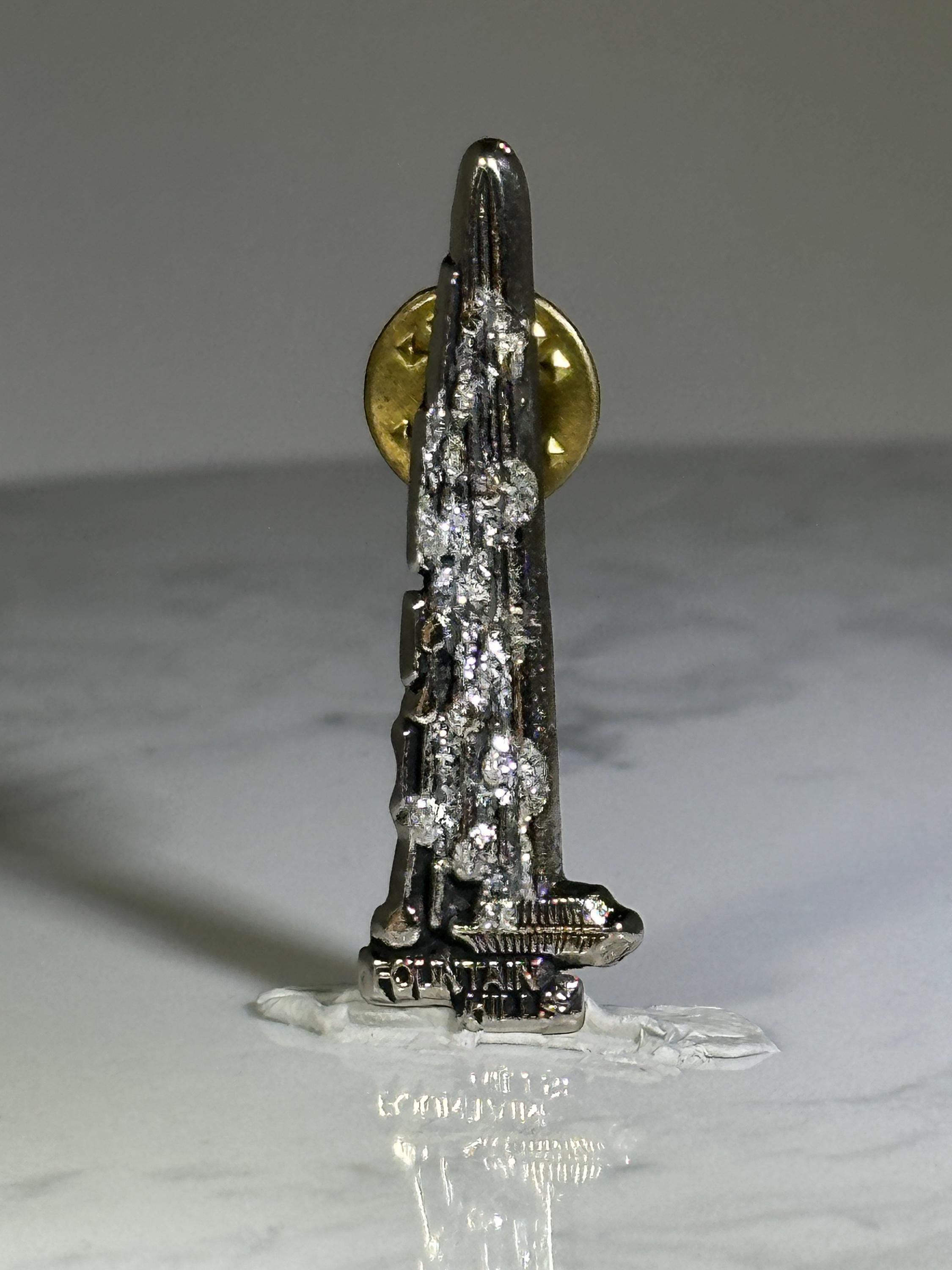 Fountain Hills Arizona Fountain Pin: Silver Tone - Collectible Souvenir Accessory