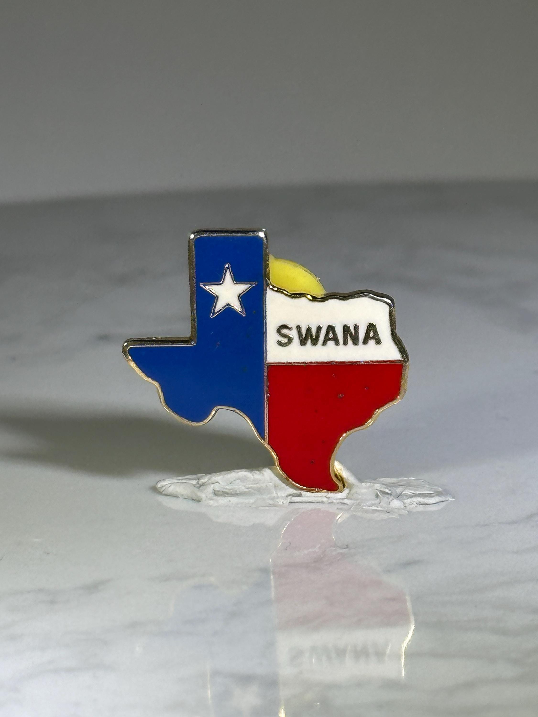 Texas SWANA Lapel Pin: Red White Blue Enamel - Patriotic Accessory