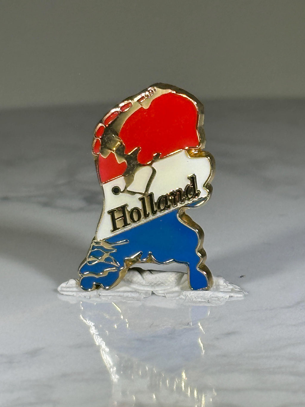 Holland Souvenir Pin: Red White Blue Enamel - Vintage Travel Accessory