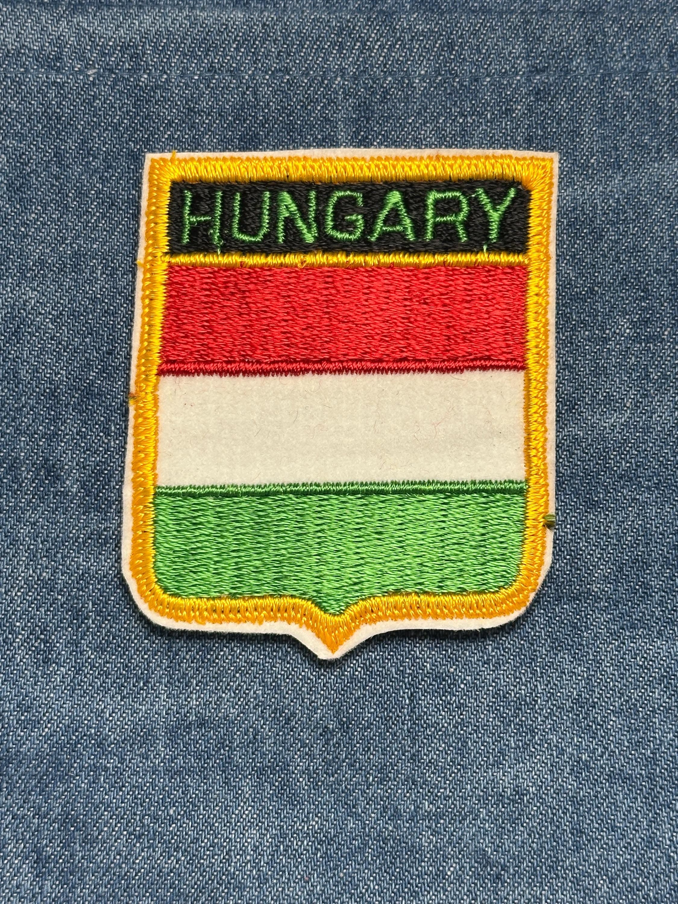 Hungary Flag Iron On Patch: Red White Green Embroidered - Travel Souvenir Accessory