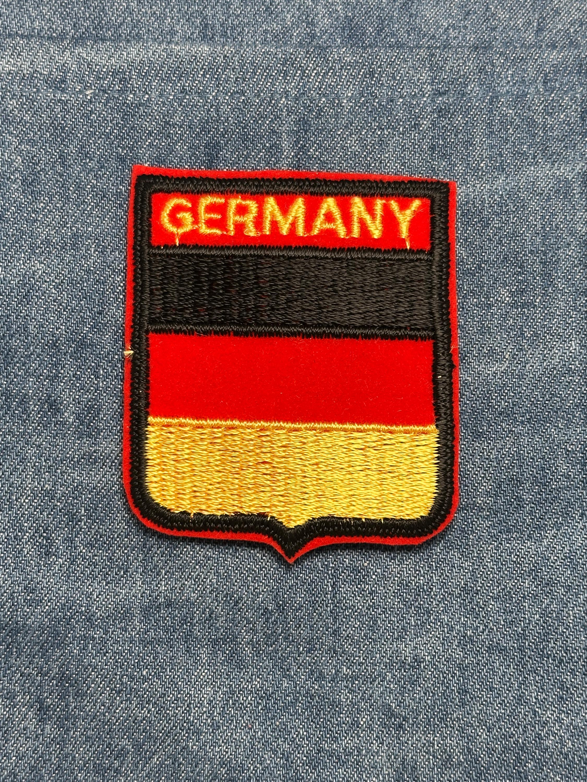 Germany Flag Iron On Patch: Red Yellow Black Embroidered - Travel Souvenir Accessory