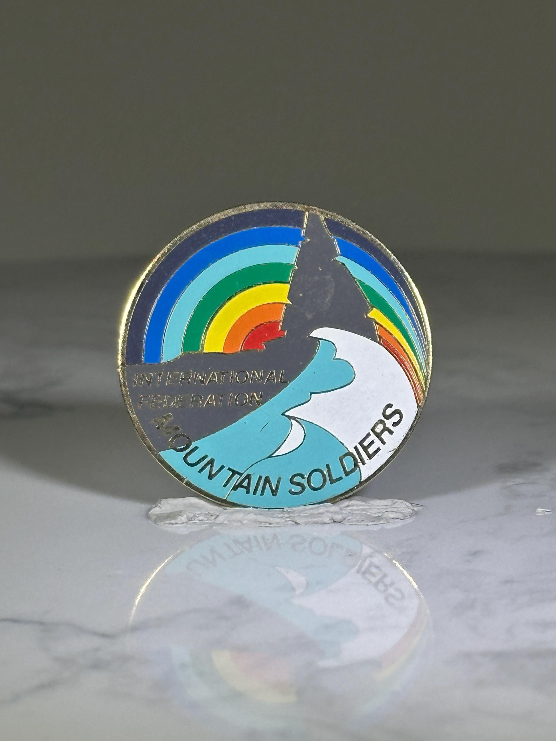 Mountain Soldiers Pin: Rainbow Enamel - Military Commemorative Accessory