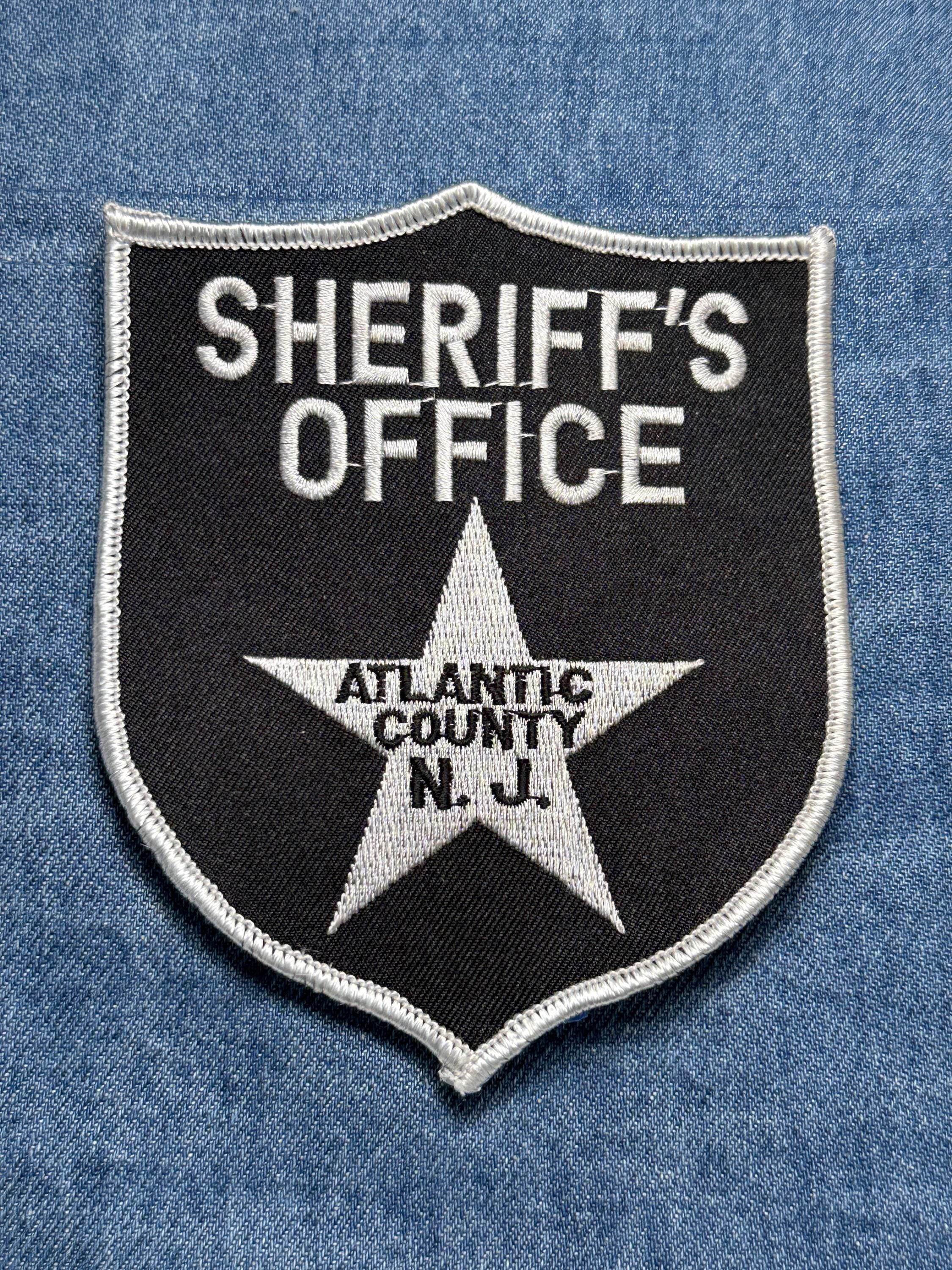 Atlantic County Sheriff Collectable Sew-On Patch: Black & White Colored - Law Enforcement Accessory