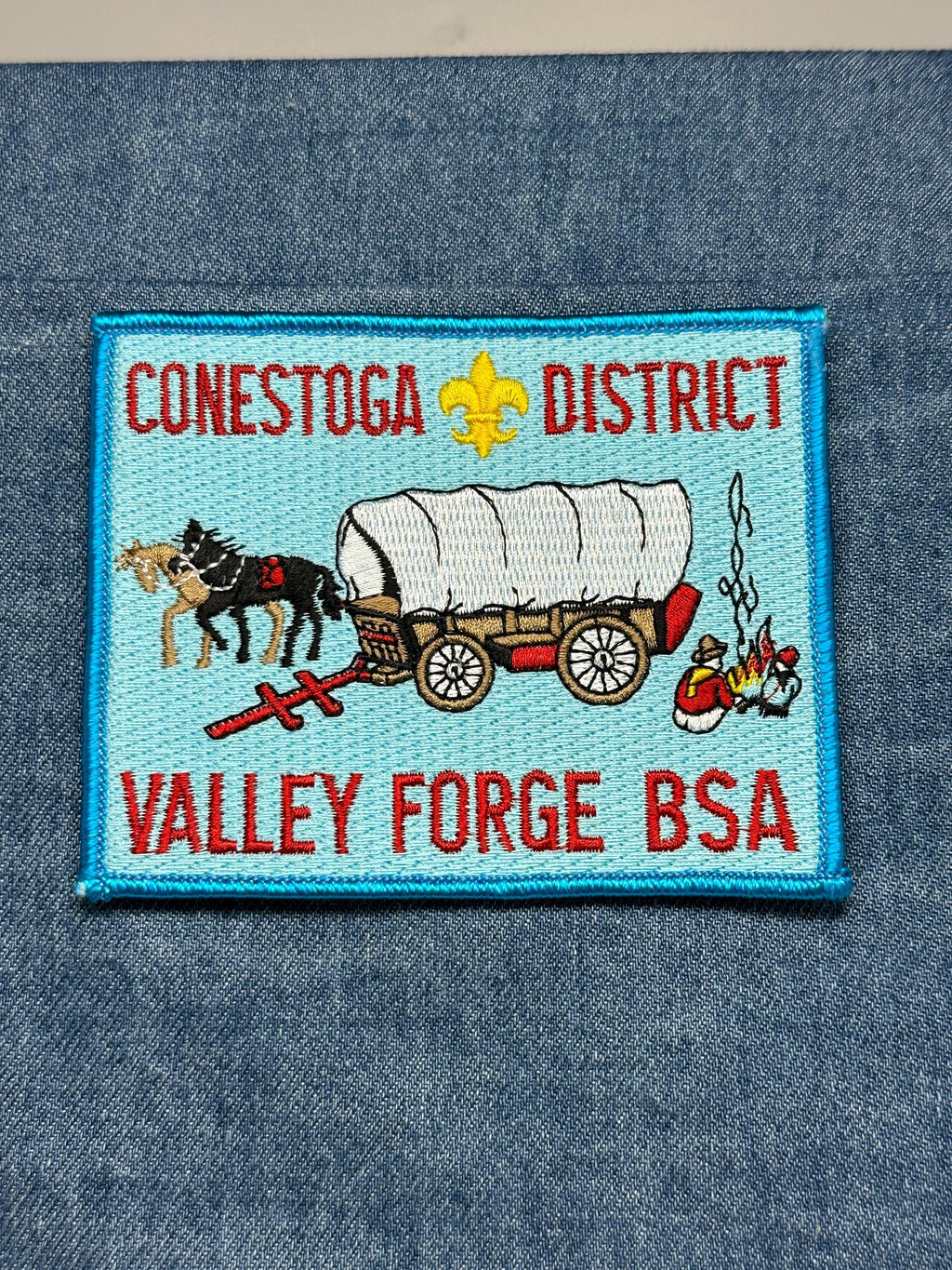 Conestoga District Patch: Sew-On Light Blue - BSA Collectible Accessory