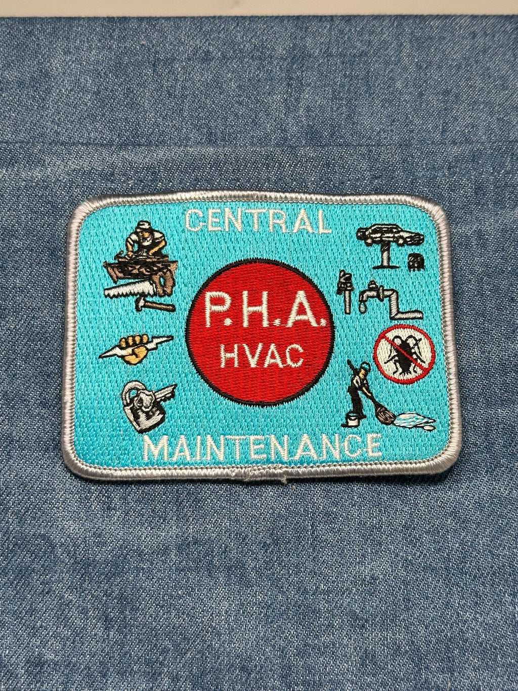 P.H.A. HVAC Collectable Patch: Sew-On Blue/Silver - Maintenance Accessory