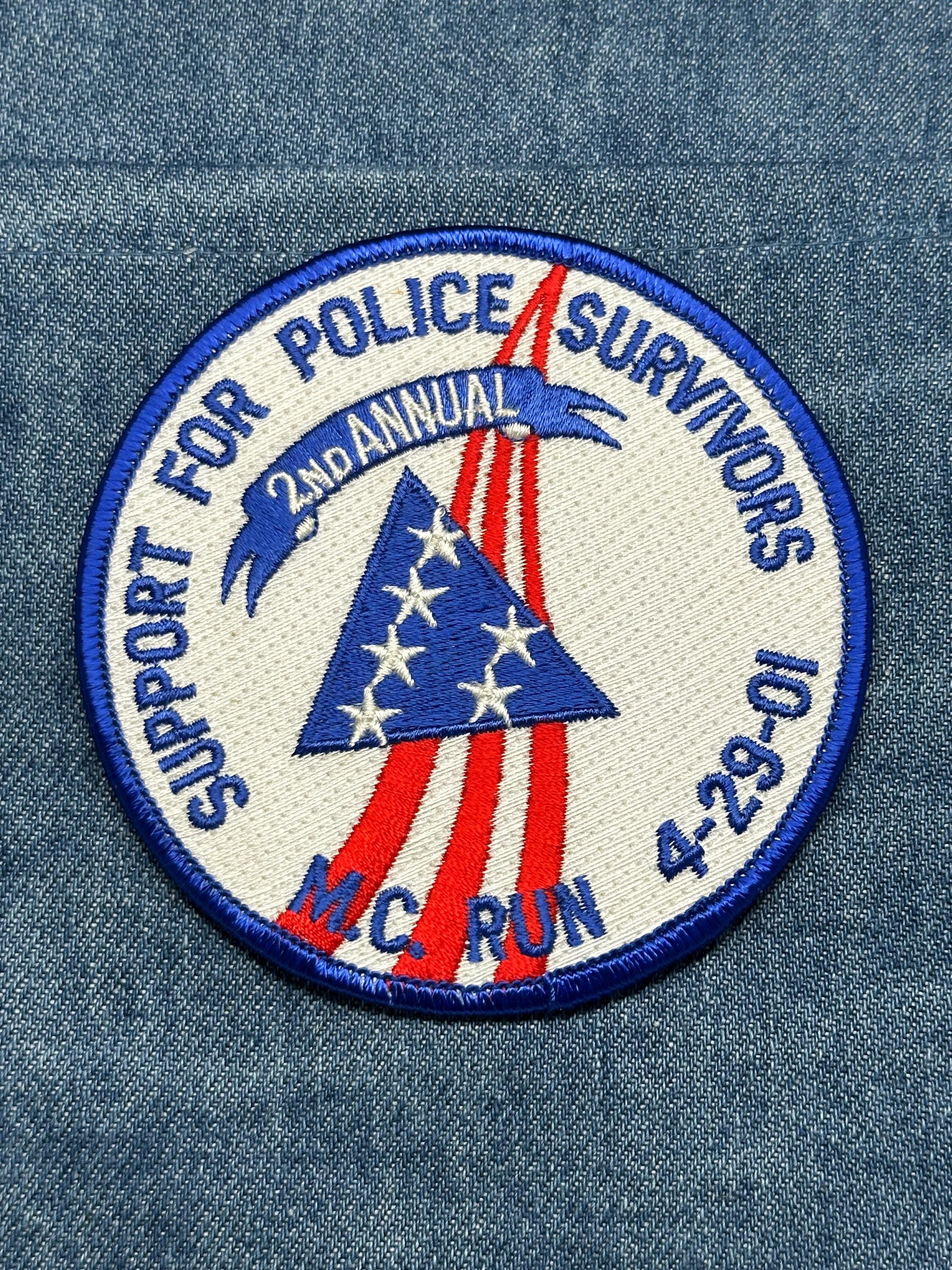 Police Survivors Collectable Patch: Iron-On Red White Blue - 2001 Memorial Accessory