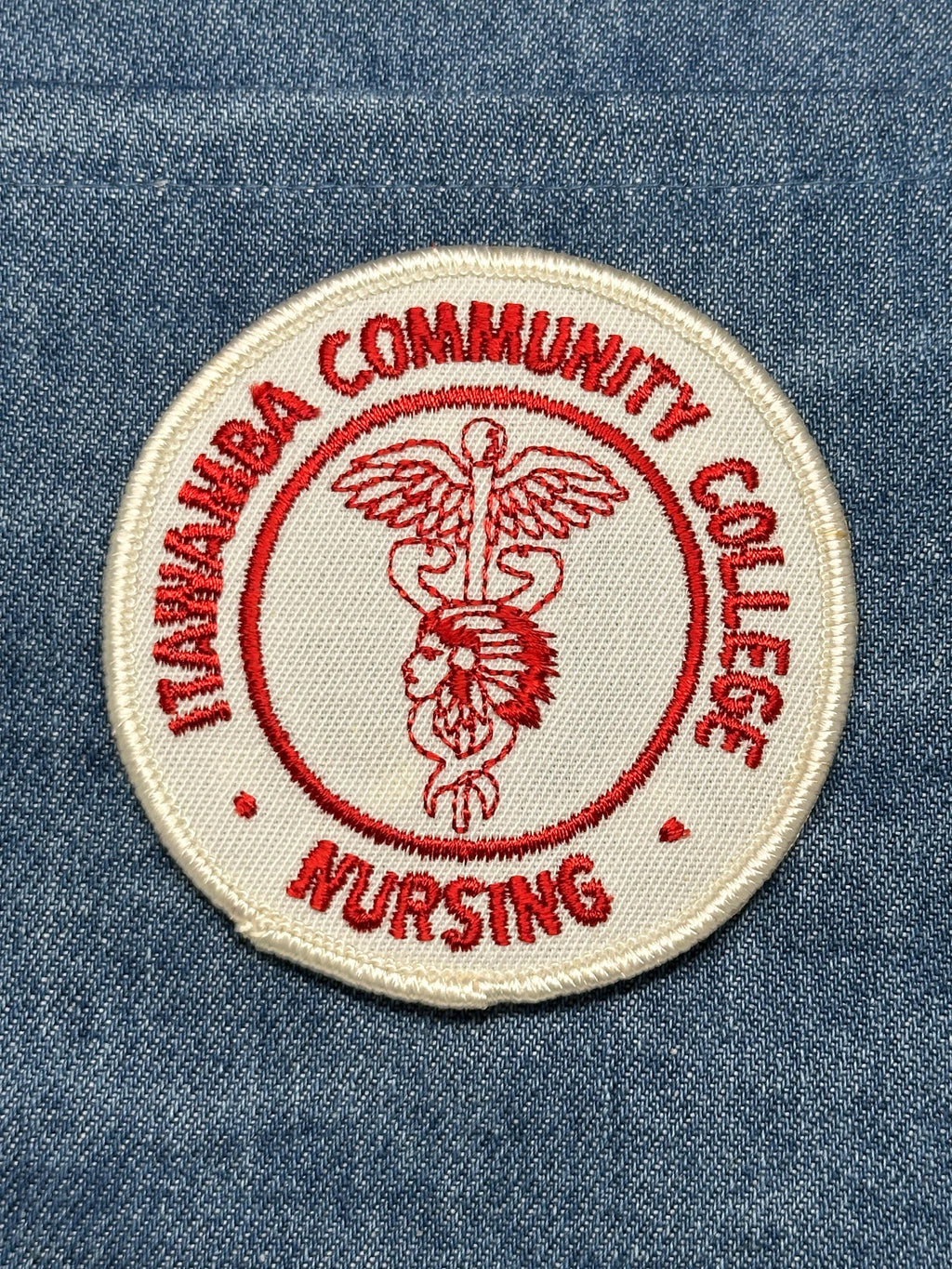 Itawamba College Nursing Collectable Patch: Iron-On Red/White - Vintage Accessory