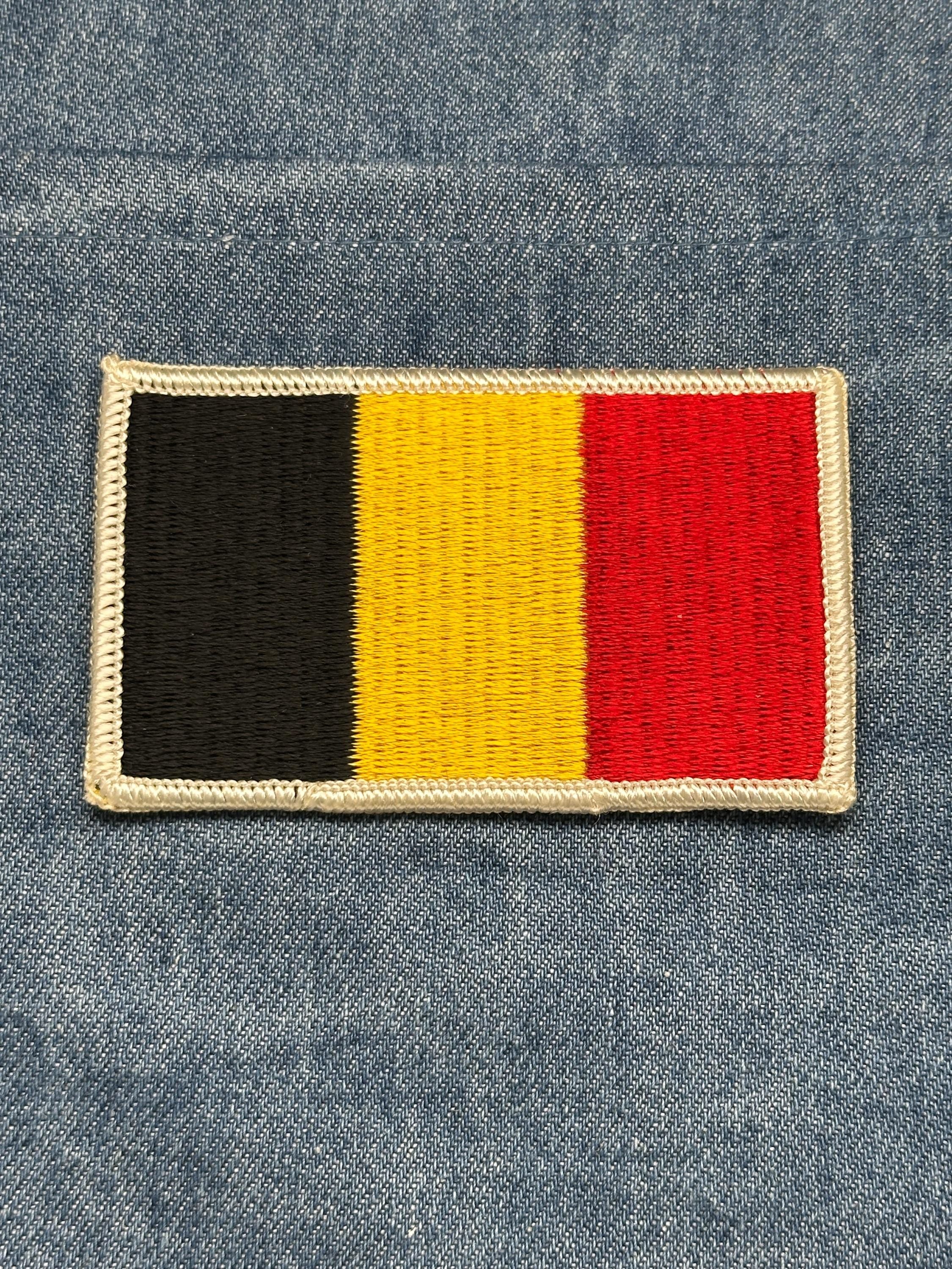 Belgium Flag Collectable Patch: Sew-On Classic Finish - Travel Accessory