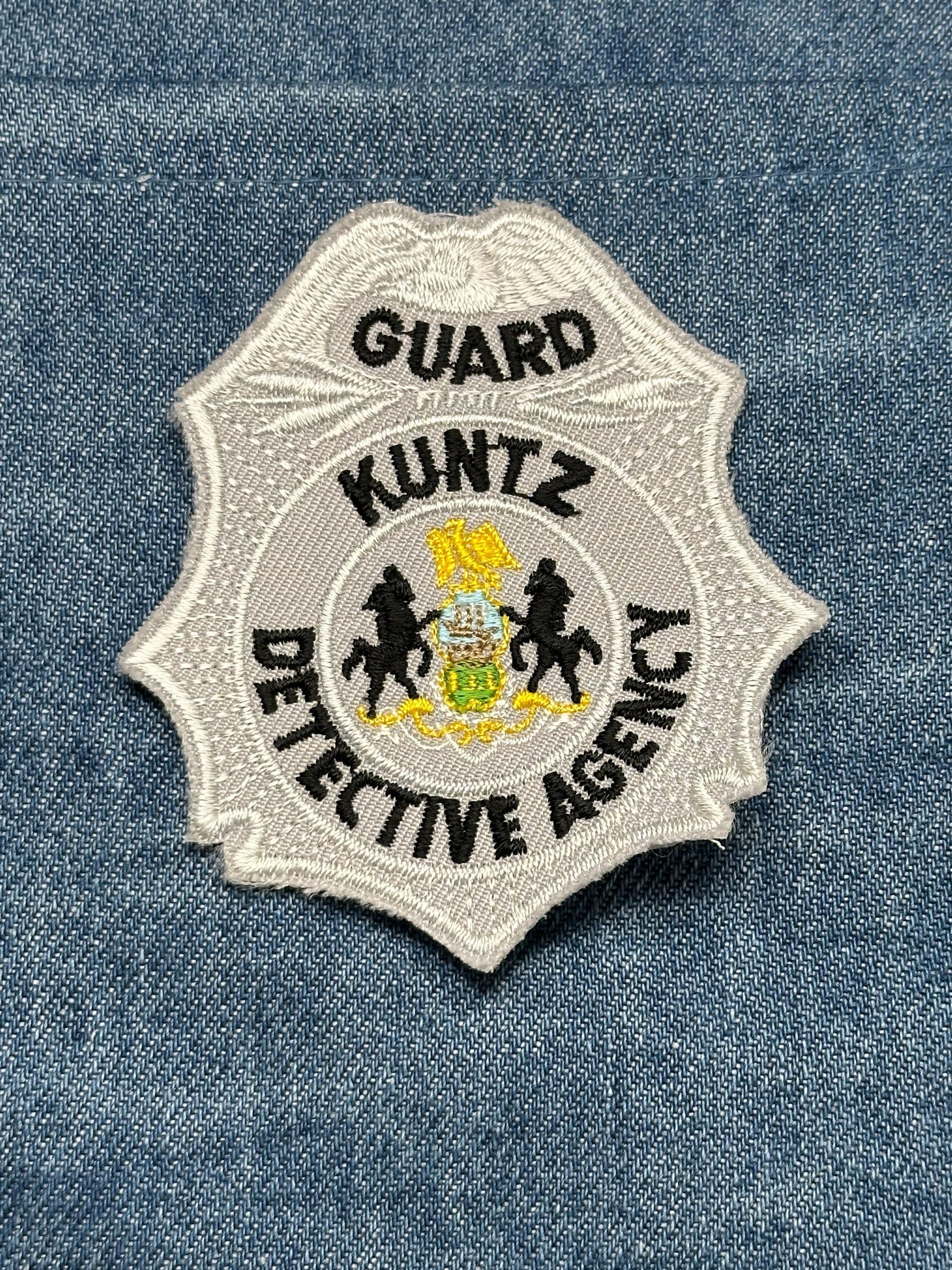 Kuntz Detective Agency Collectable Patch: Sew-On Silver Shield - Security Accessory