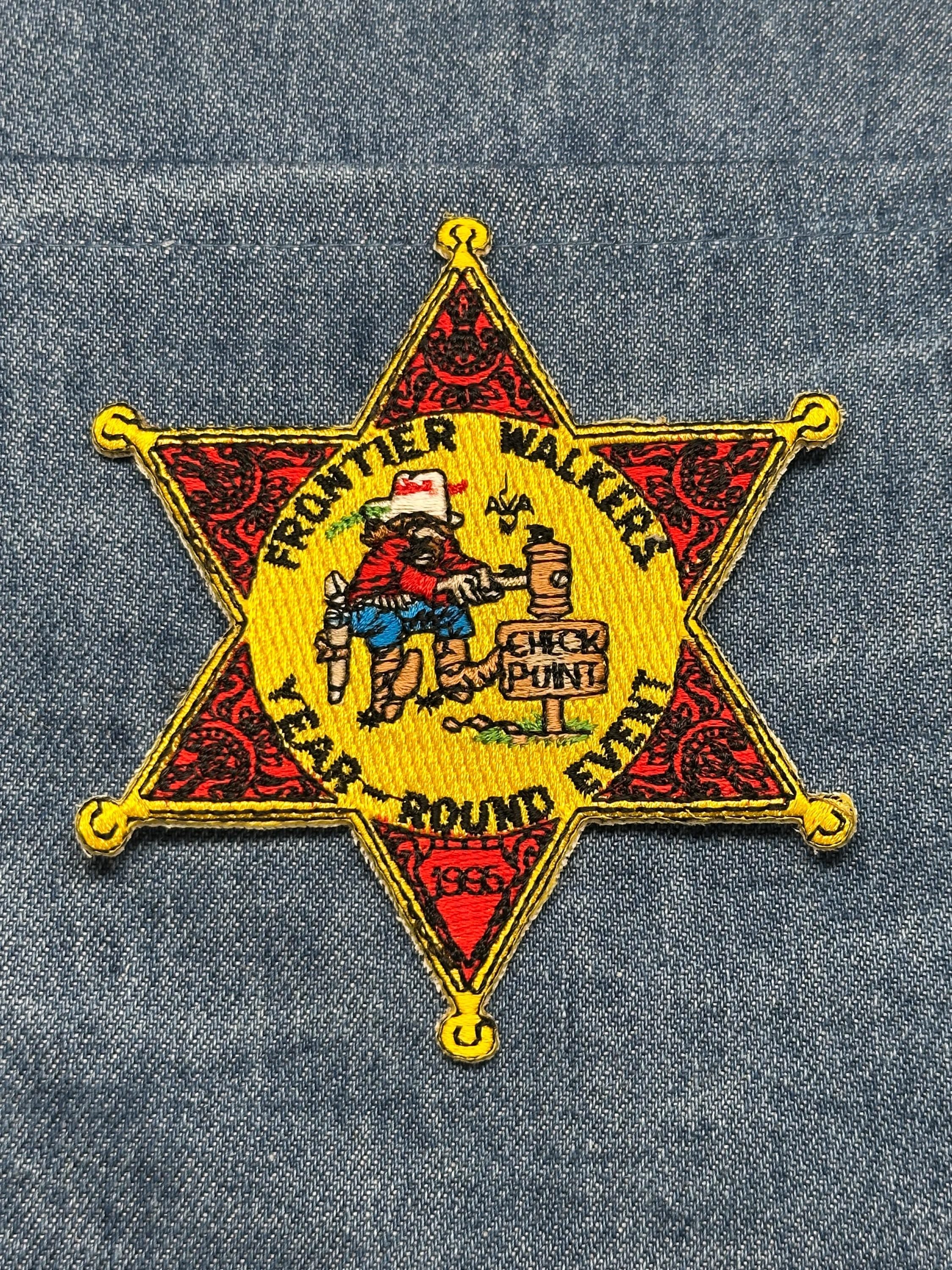 Frontier Walker Collectable Patch: Sew-On Star Badge Style - 1985 Event Accessory