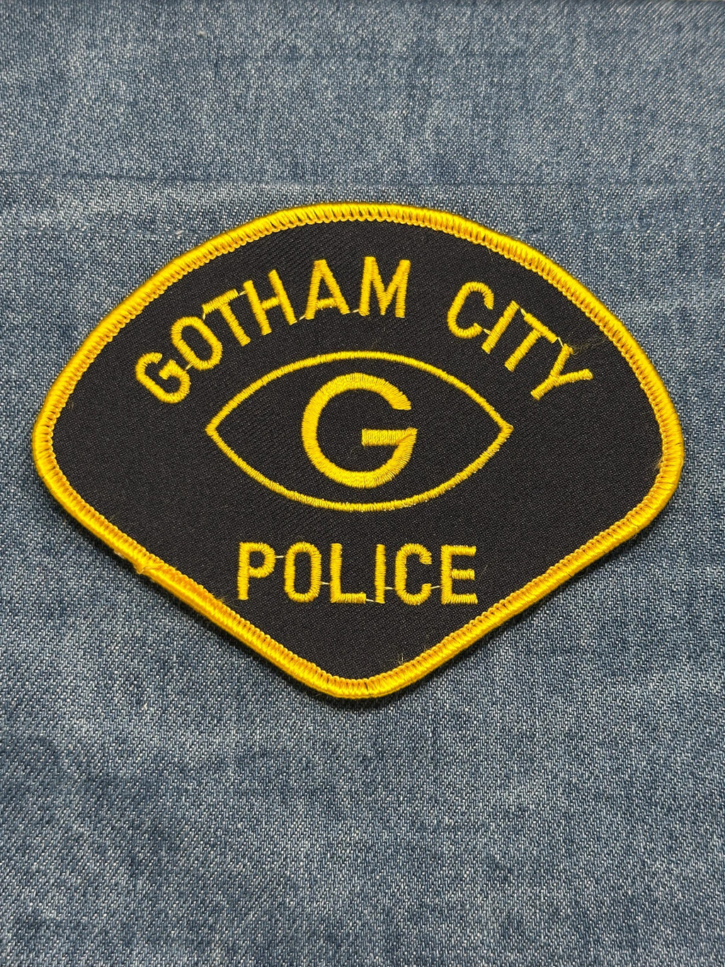 Gotham City Police Collectable Patch: Sew-On Yellow & Black - Comic Book Accessory