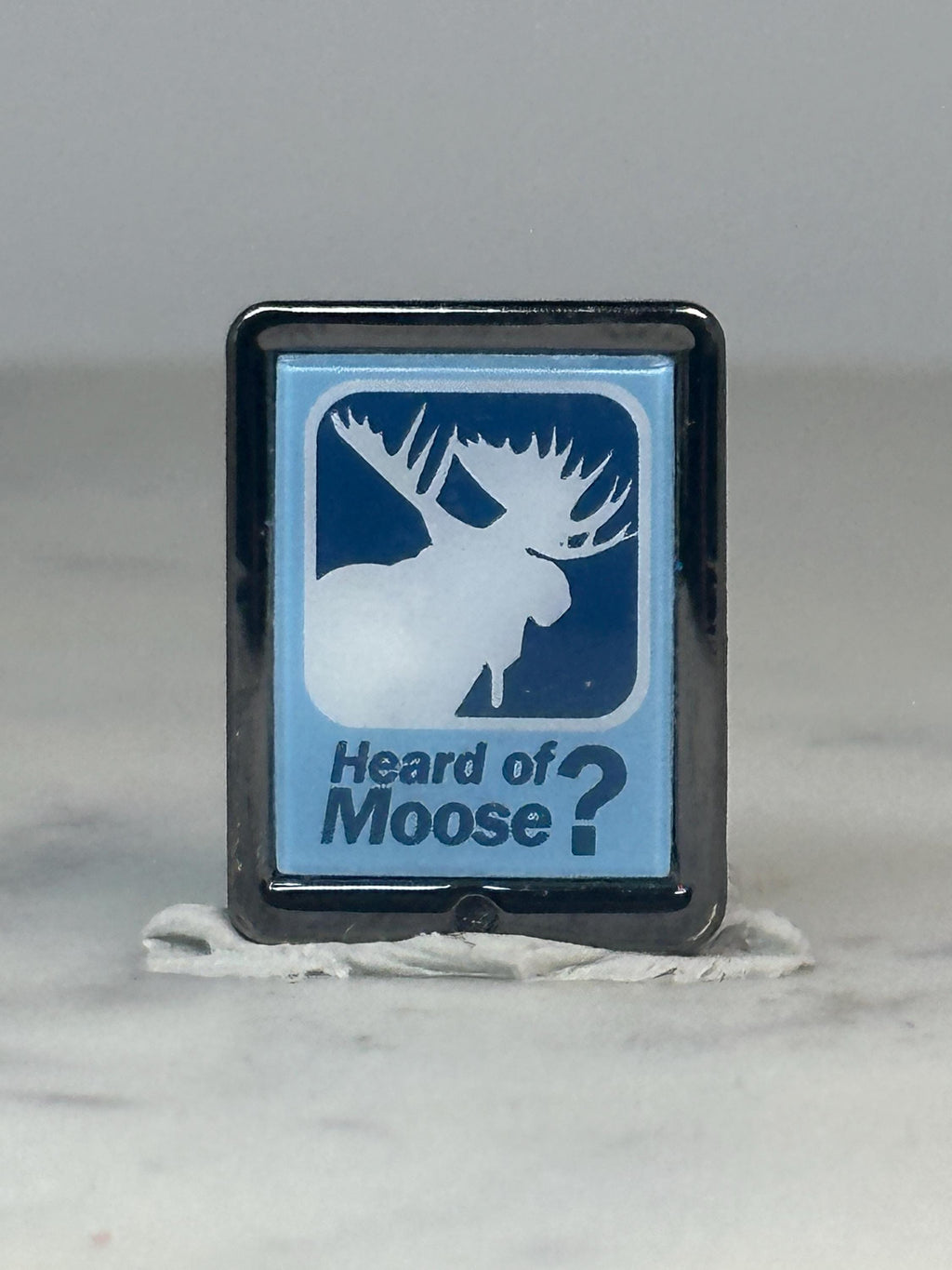 Heard of Moose Lodge Pin: Black and Blue Enamel - Retro Organization Accessory