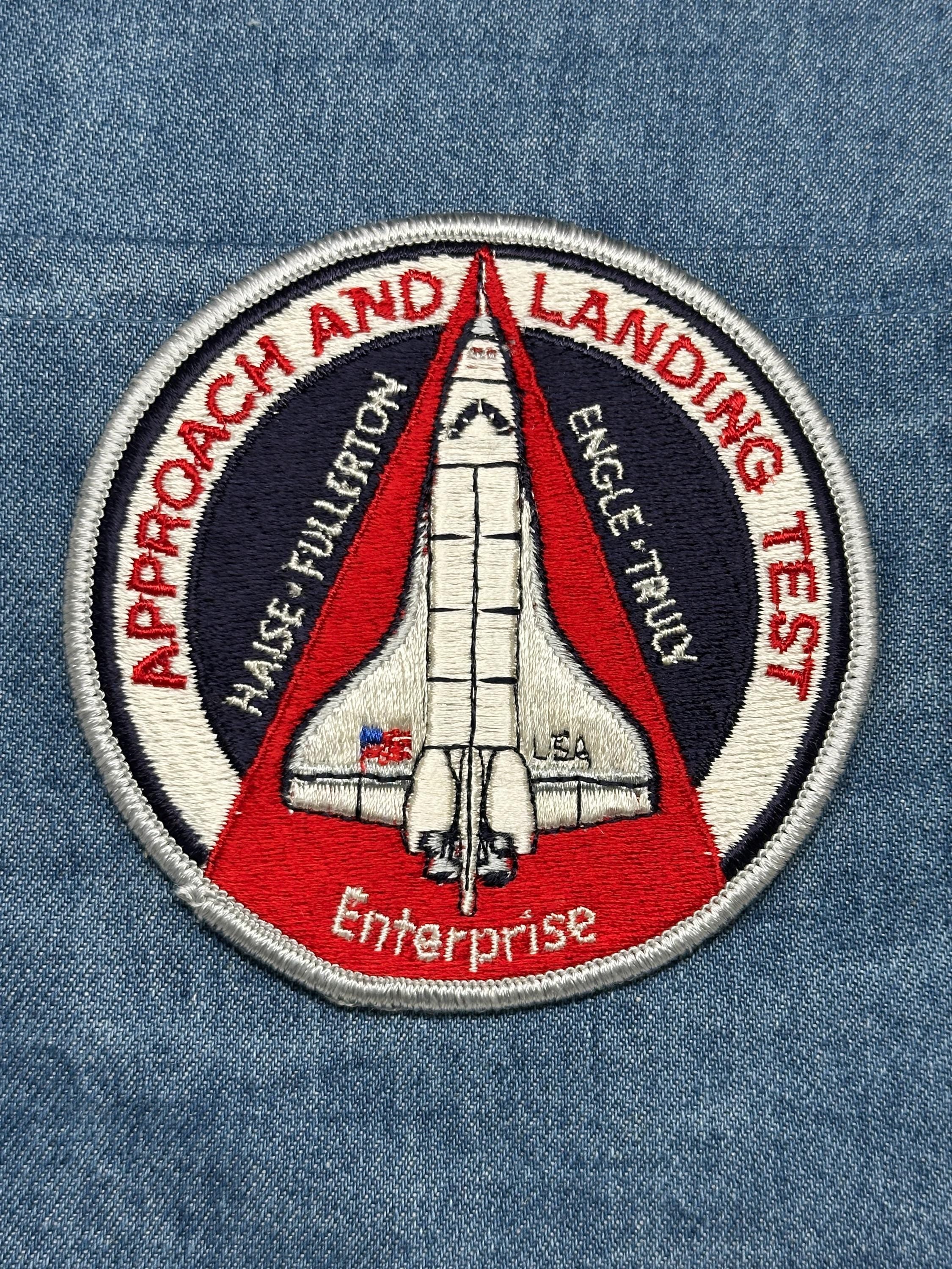 NASA Shuttle Enterprise 1977 ALT Collectable Patch: Iron-On Red/White - Space Mission Accessory