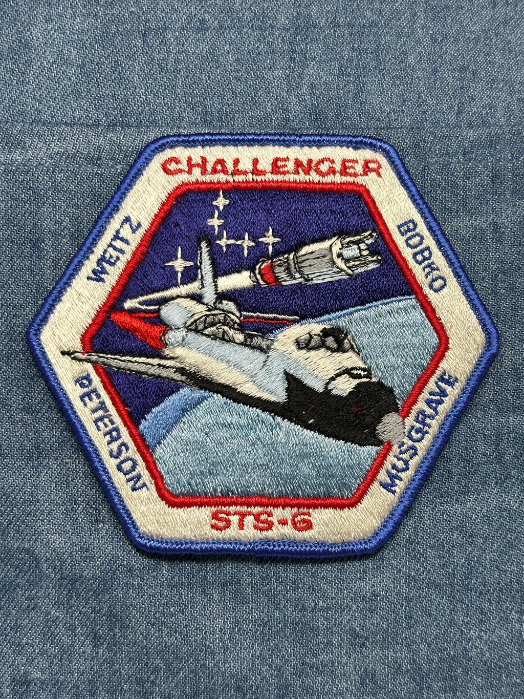 NASA STS-6 Challenger Collectable Patch: Sew-On Bold Color - Space Shuttle Era Accessory
