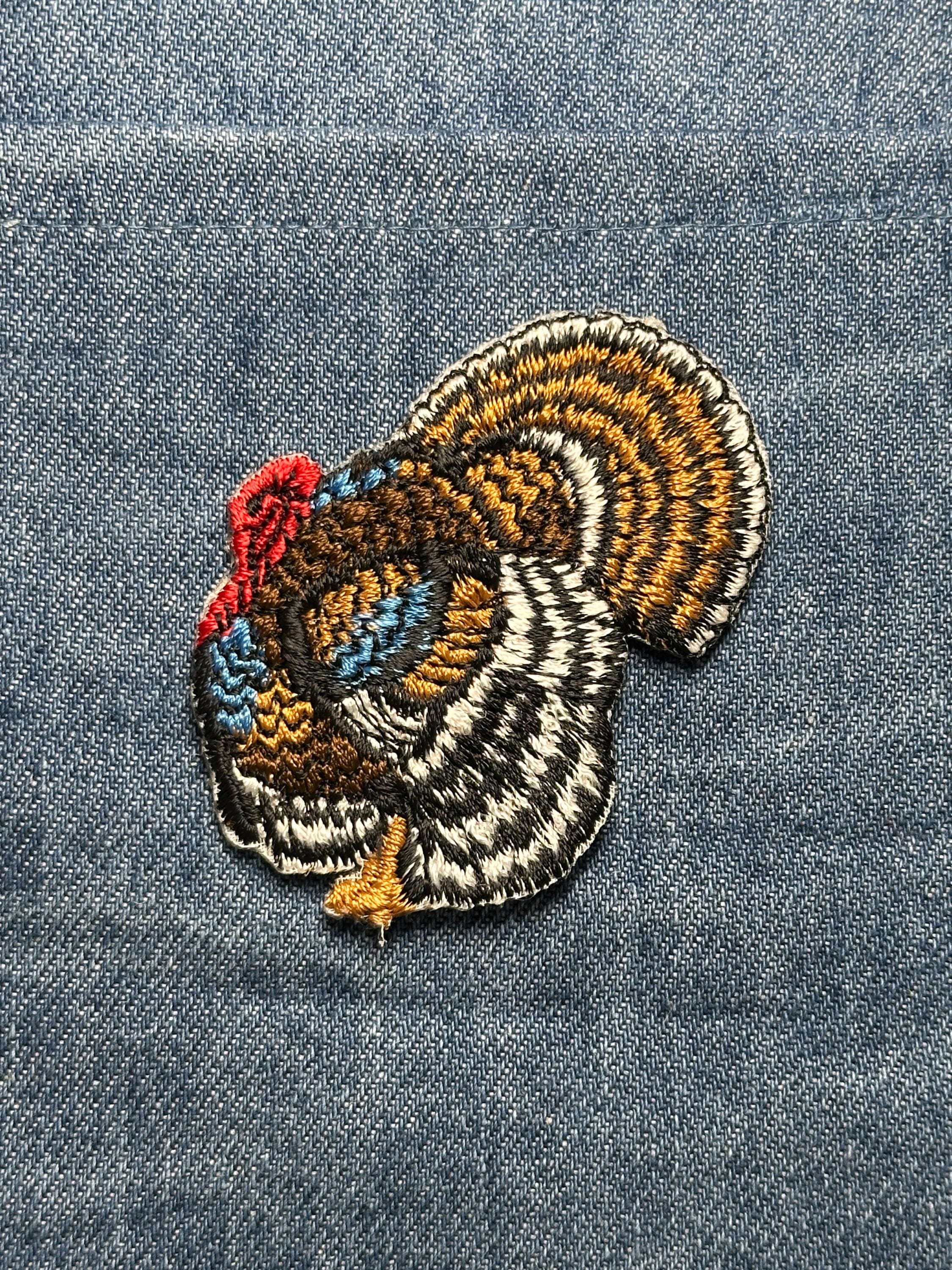 Wild Turkey Collectable Patch: Sew-On Multicolor Design - Rustic Animal Accessory