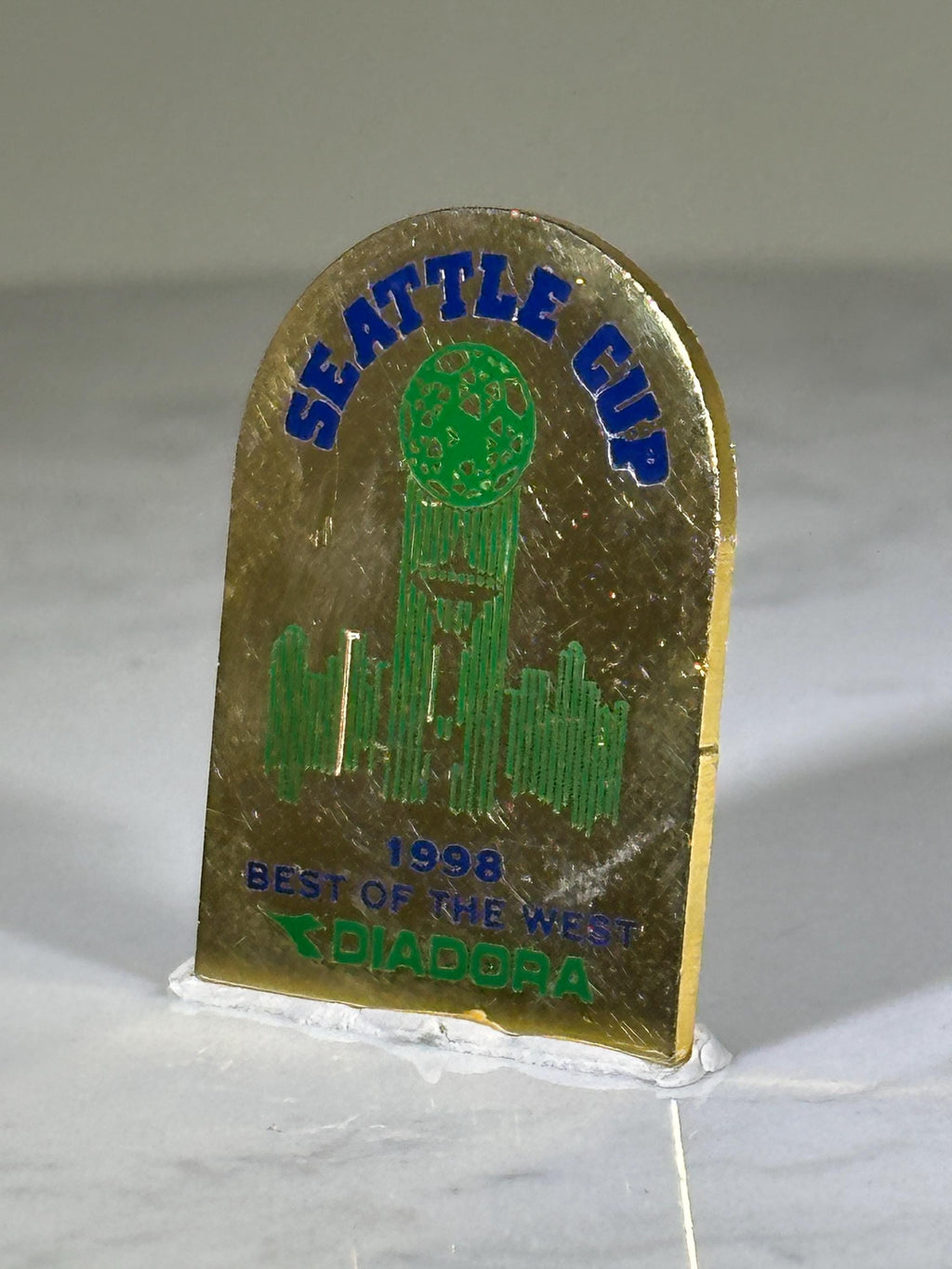 Seattle Cup Soccer Pin: Gold Finish - 1998 Diadora Sports Accessory
