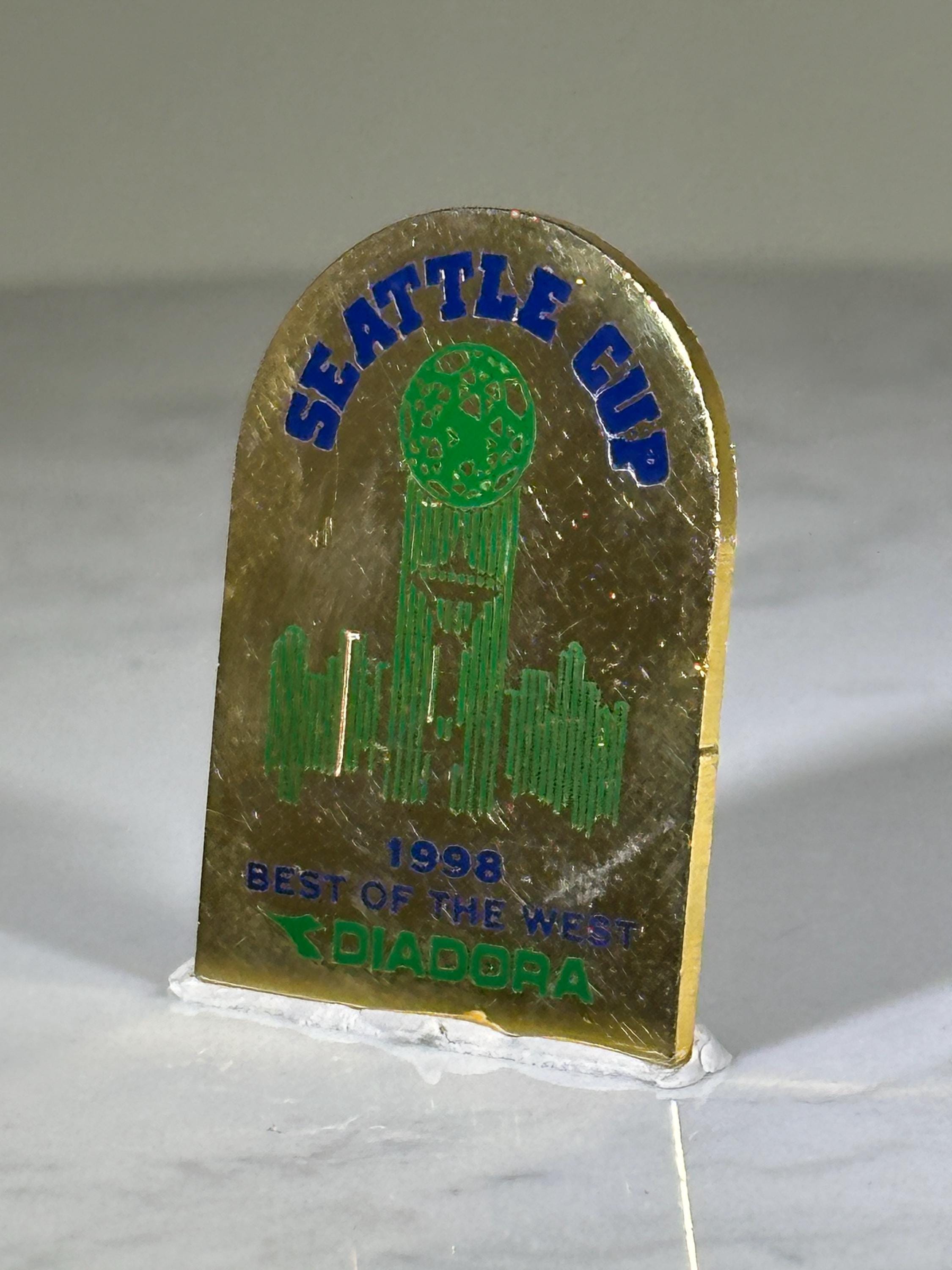 Seattle Cup Soccer Pin: Gold Finish - 1998 Diadora Sports Accessory