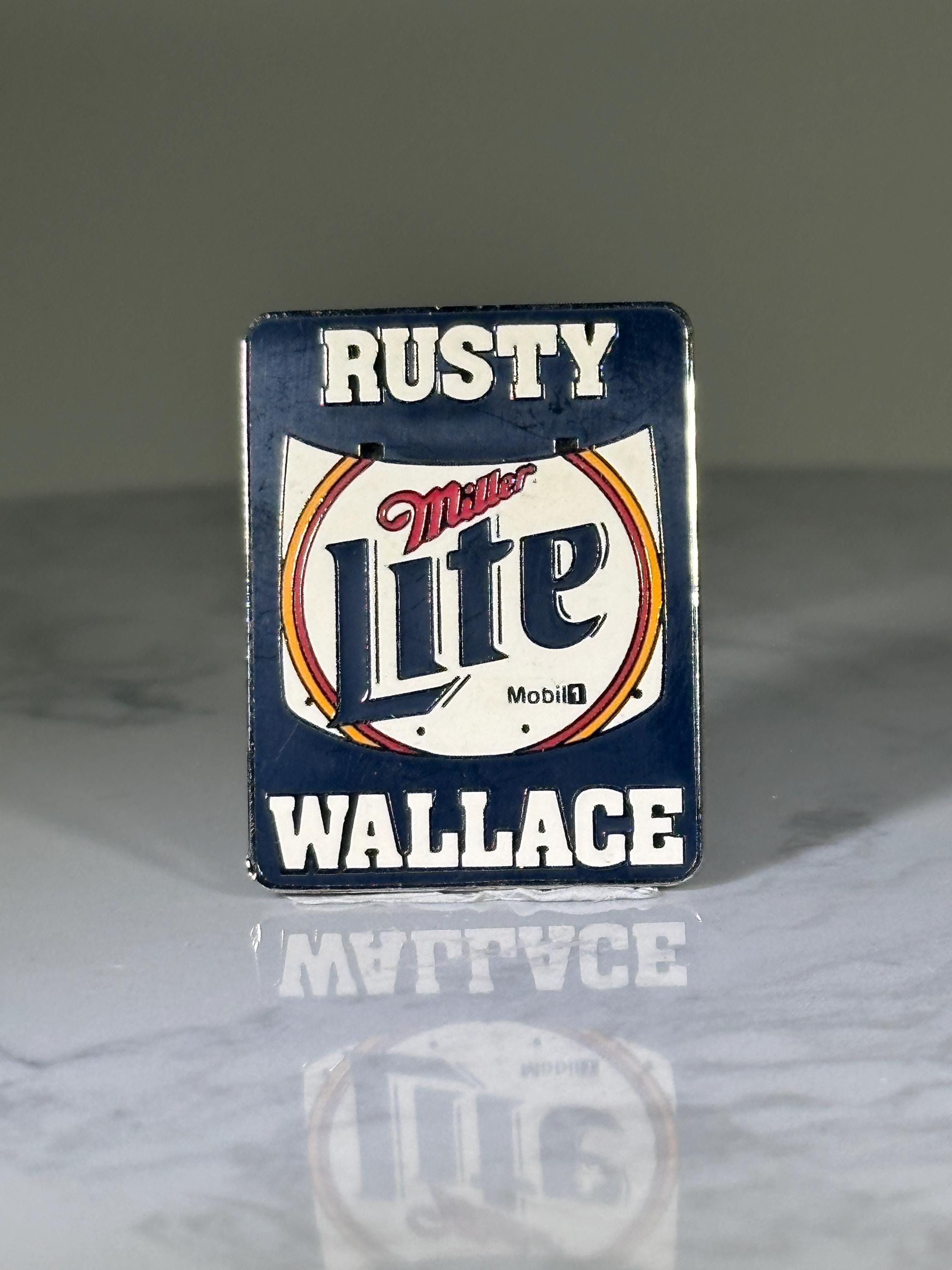 Rusty Wallace Racing Pin: Blue Enamel Finish - NASCAR Collectible Accessory