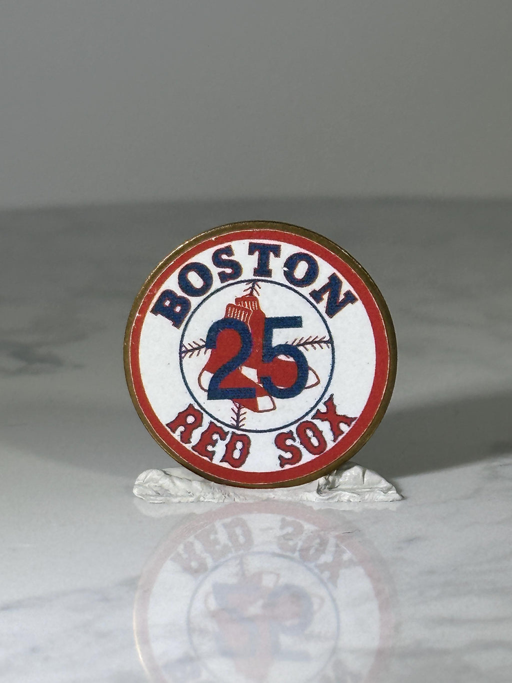 Boston Red Sox 25th Anniversary Pin: Red White Blue Enamel - MLB Collectible