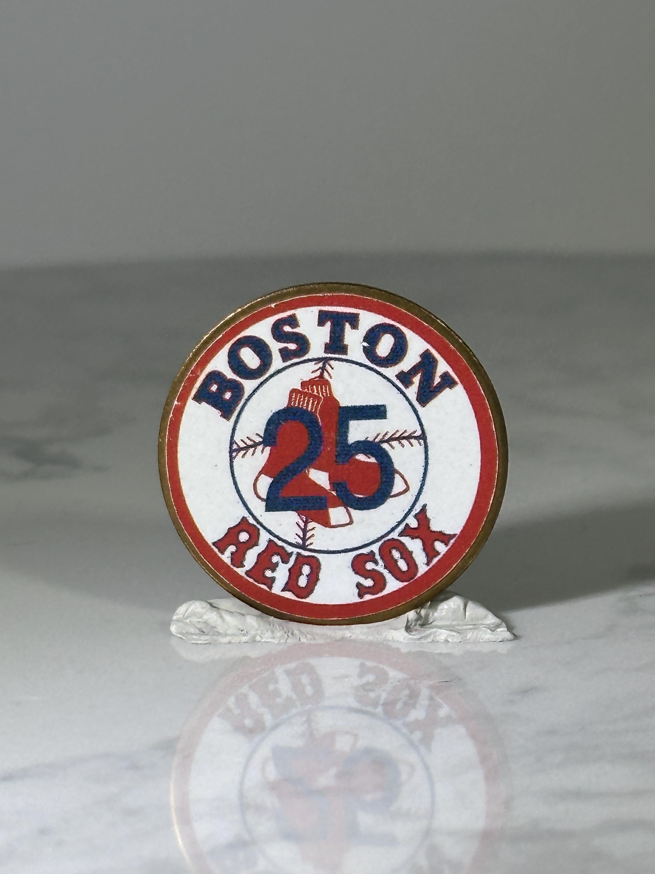 Boston Red Sox 25th Anniversary Pin: Red White Blue Enamel - MLB Collectible