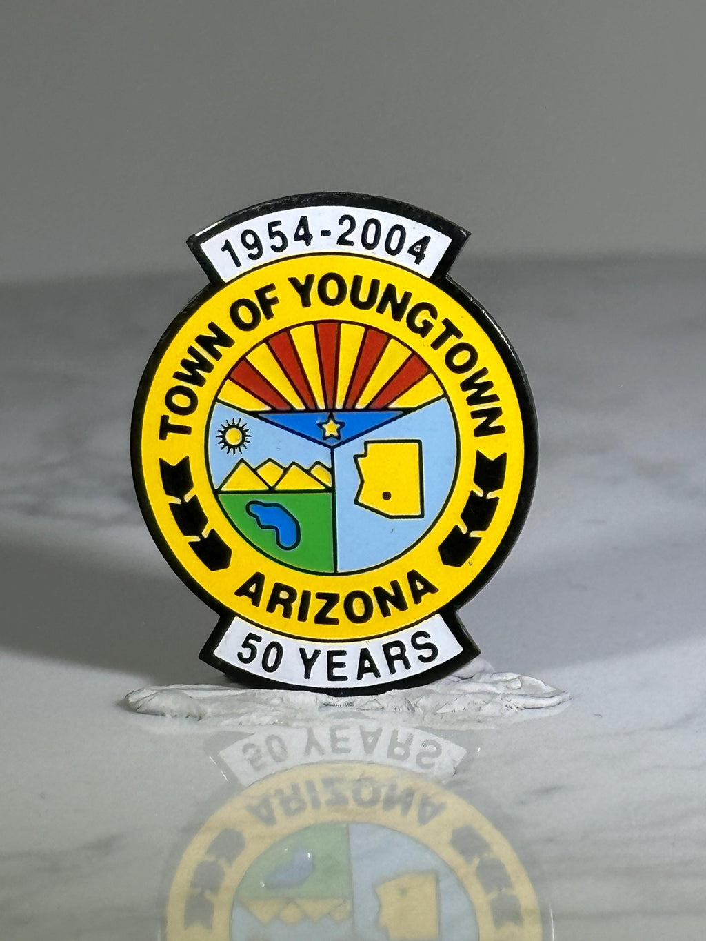 Youngtown Arizona Pin: Colorful Enamel Badge - 50th Anniversary Accessory