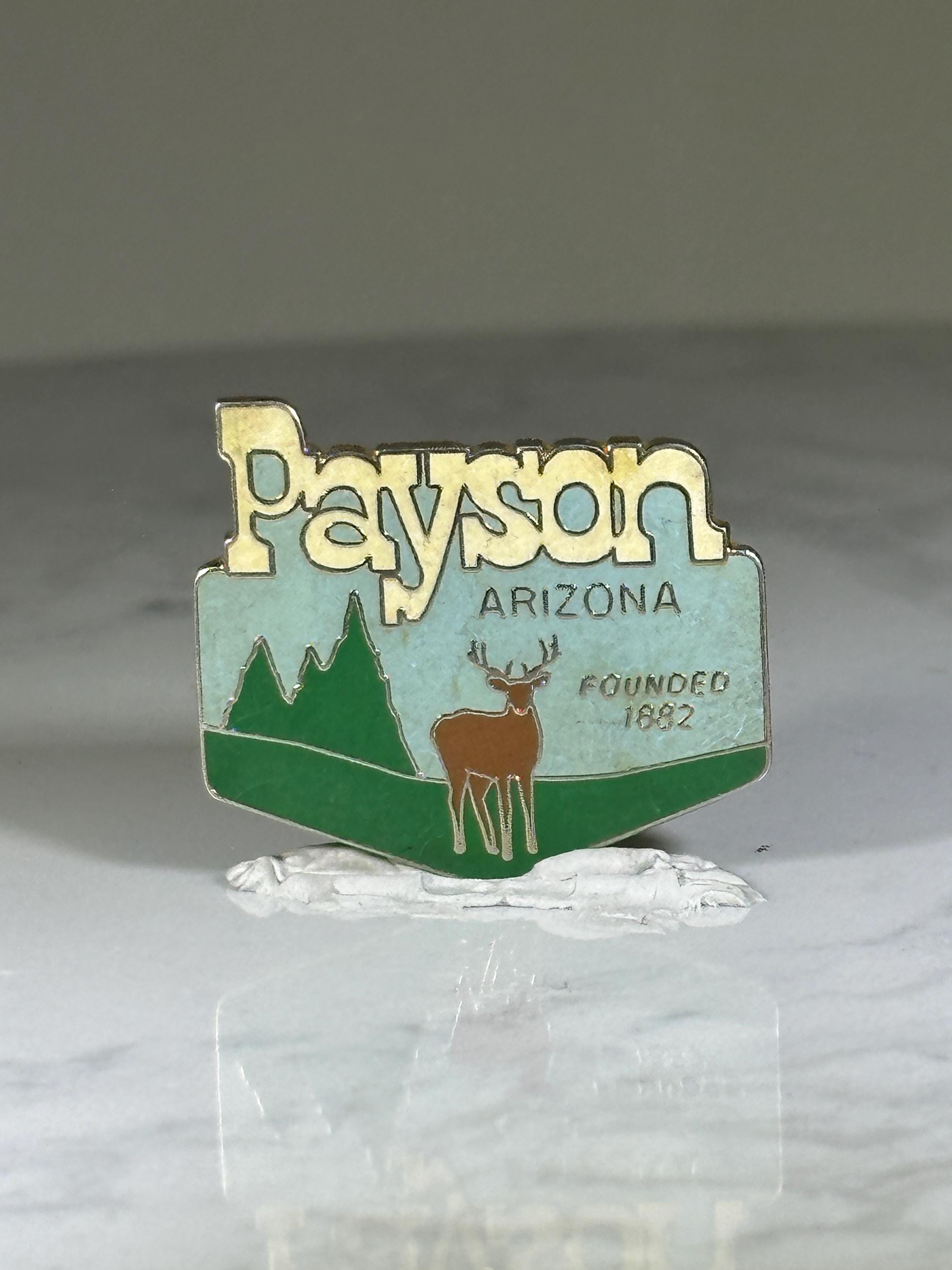 Payson Arizona Travel Pin: Pastel Enamel Finish - Vintage Souvenir Accessory