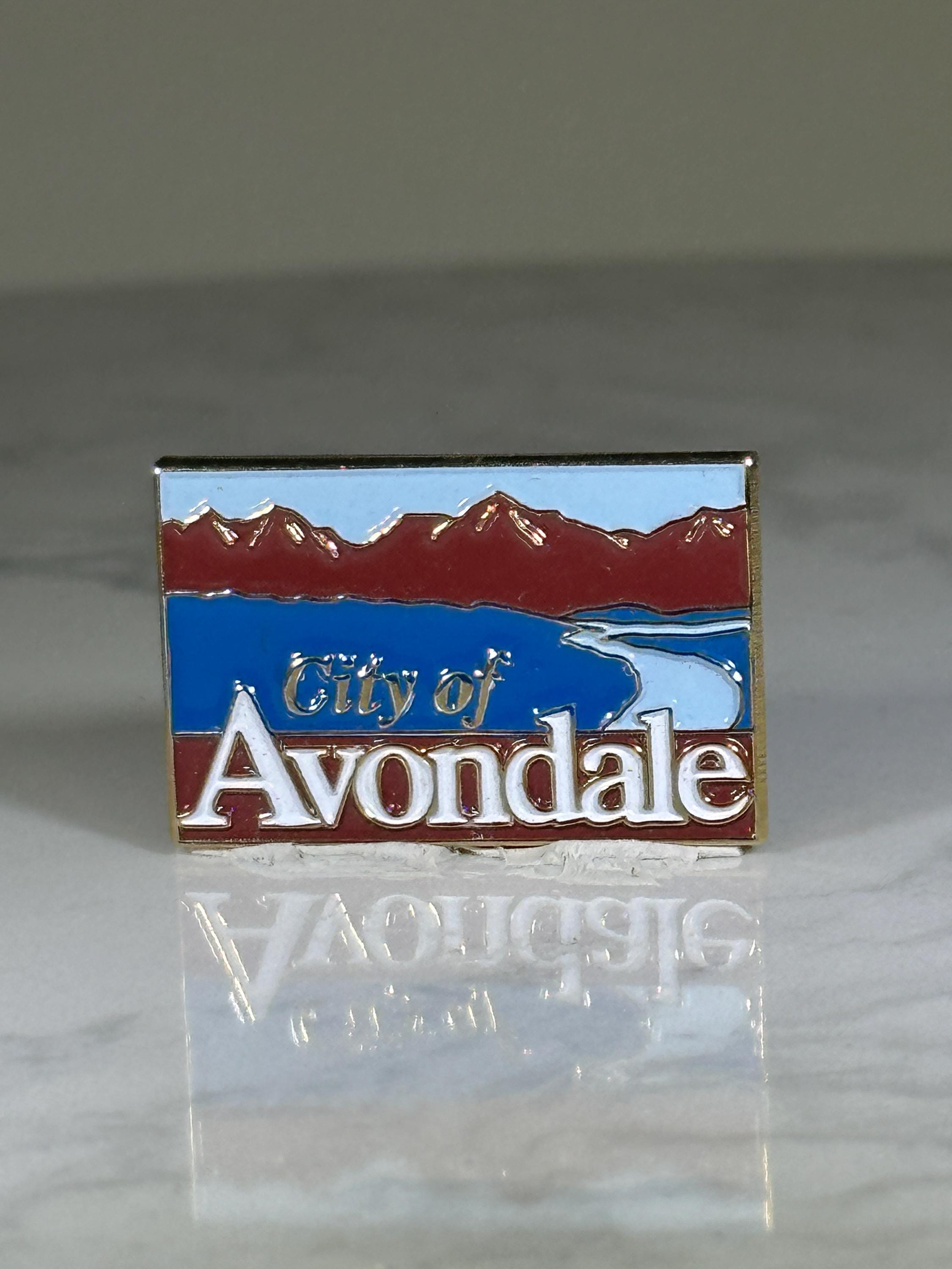 City of Avondale Pin: Gold Enamel Finish - Scenic Travel Accessory