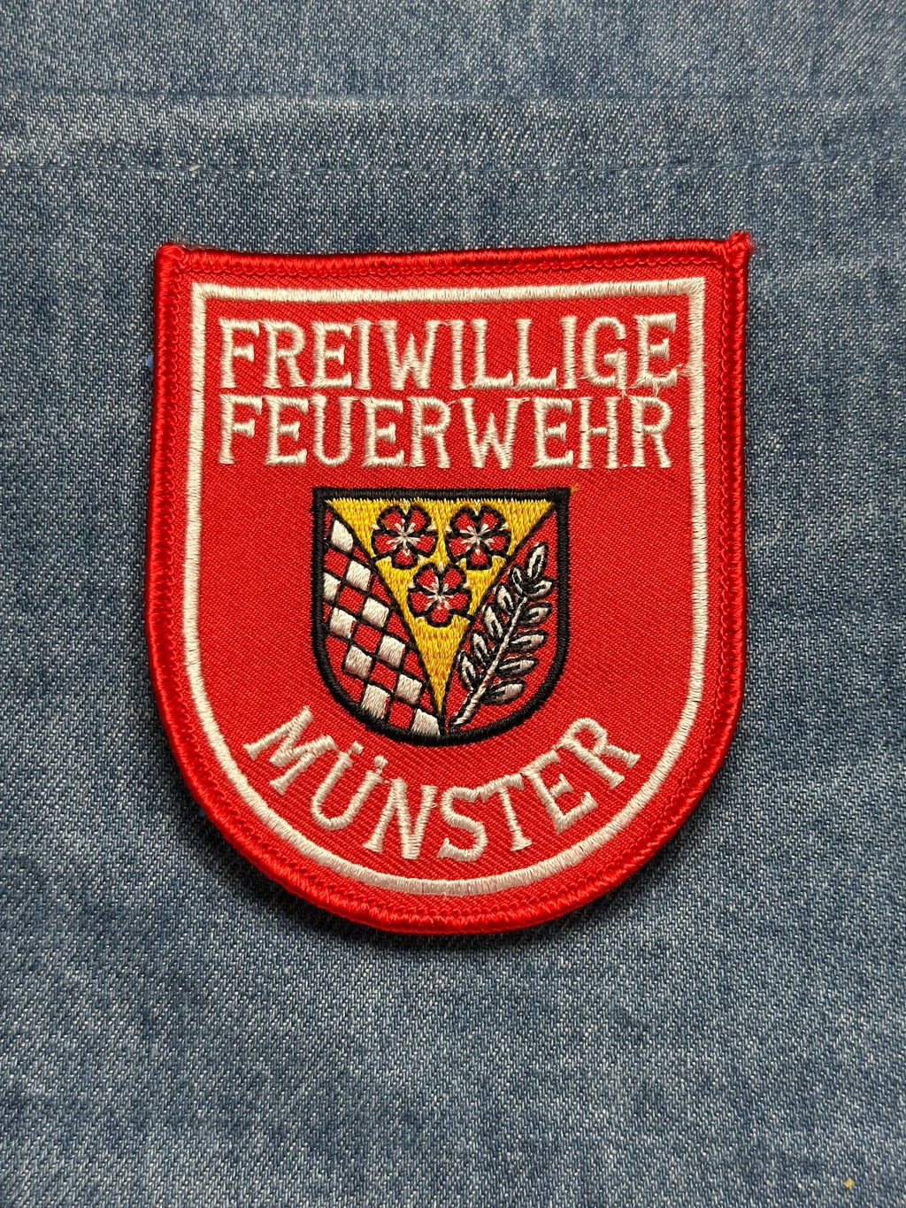 Münster Fire Department Collectable Sew-On Patch: Red Colored - German Civic Accessory