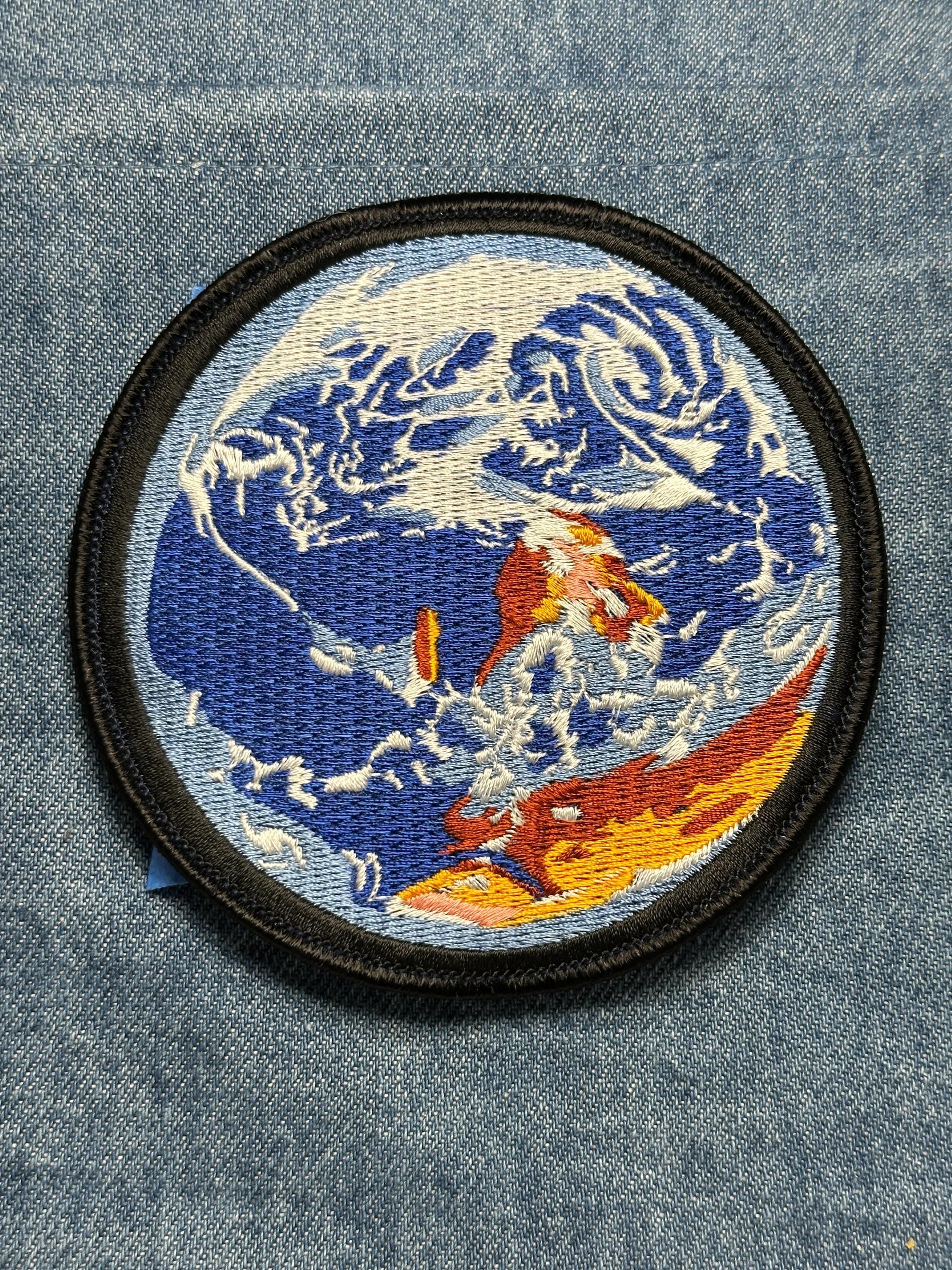 Earth View Sew-On Patch: Blue Multicolor - Space Exploration Accessory