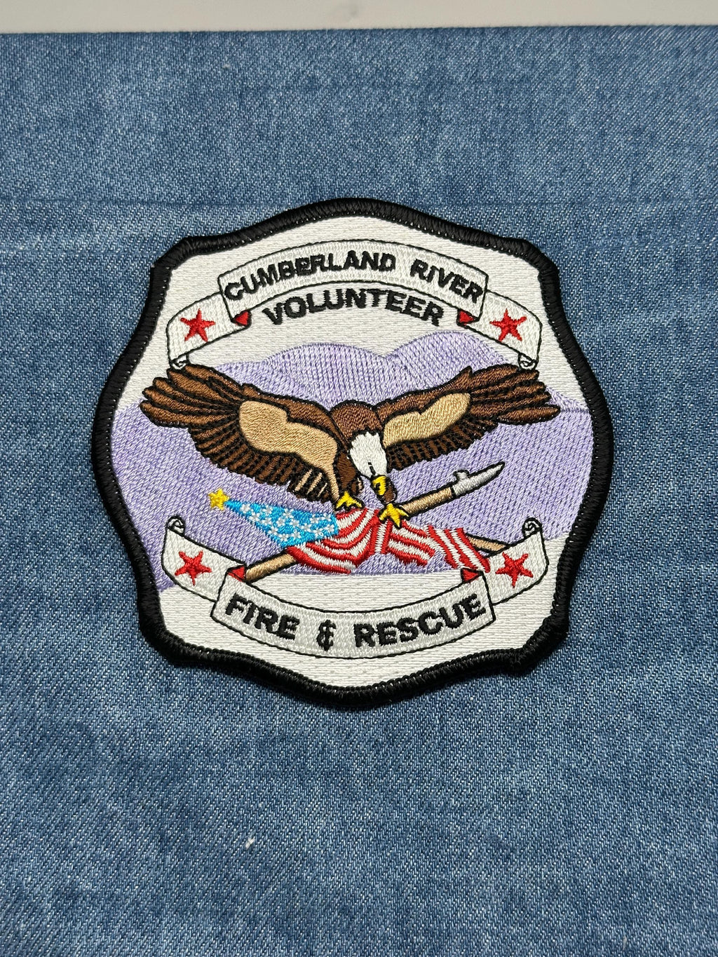 Cumberland River Fire & Rescue Collectable Patch: Iron-On Finish - Volunteer Service Accessory