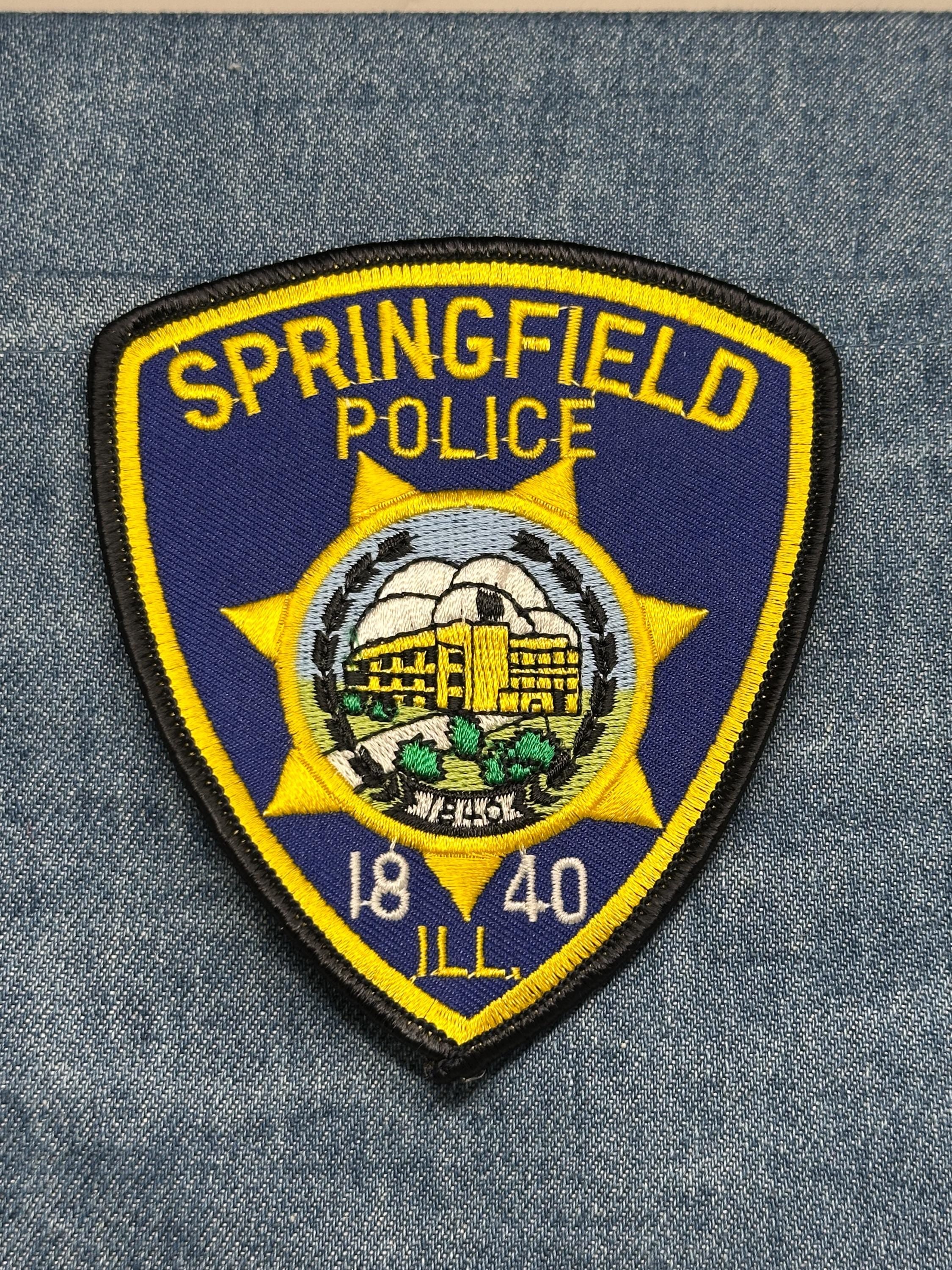 Springfield Police Collectable Patch: Sew-On Blue & Yellow - Law Enforcement Accessory