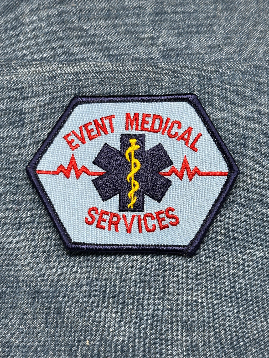 Event Medical Services Collectable Patch: Iron-On Blue Red - EMS Accessory