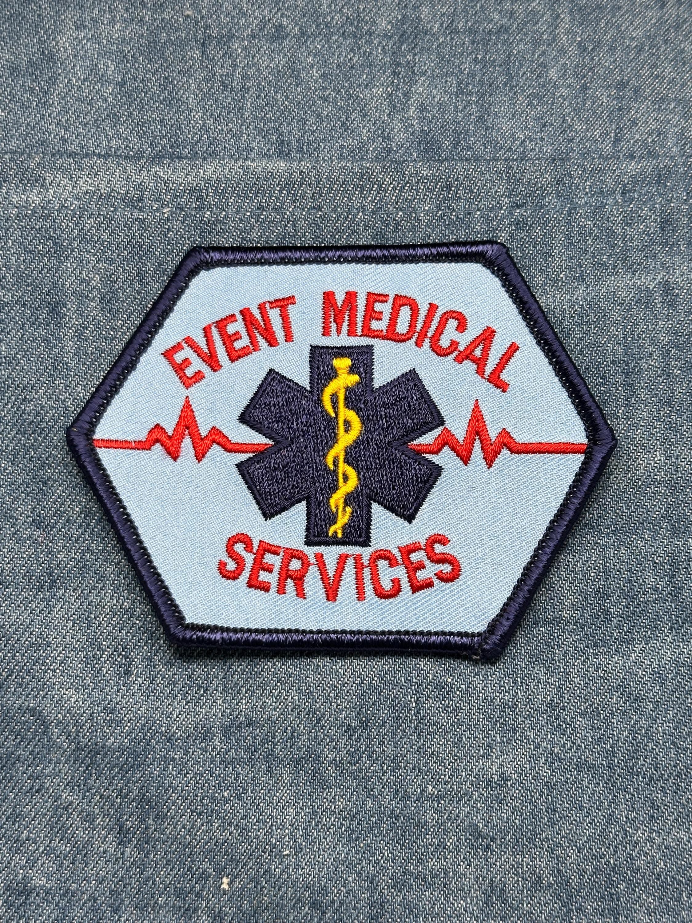 Event Medical Services Collectable Patch: Iron-On Blue Red - EMS Accessory