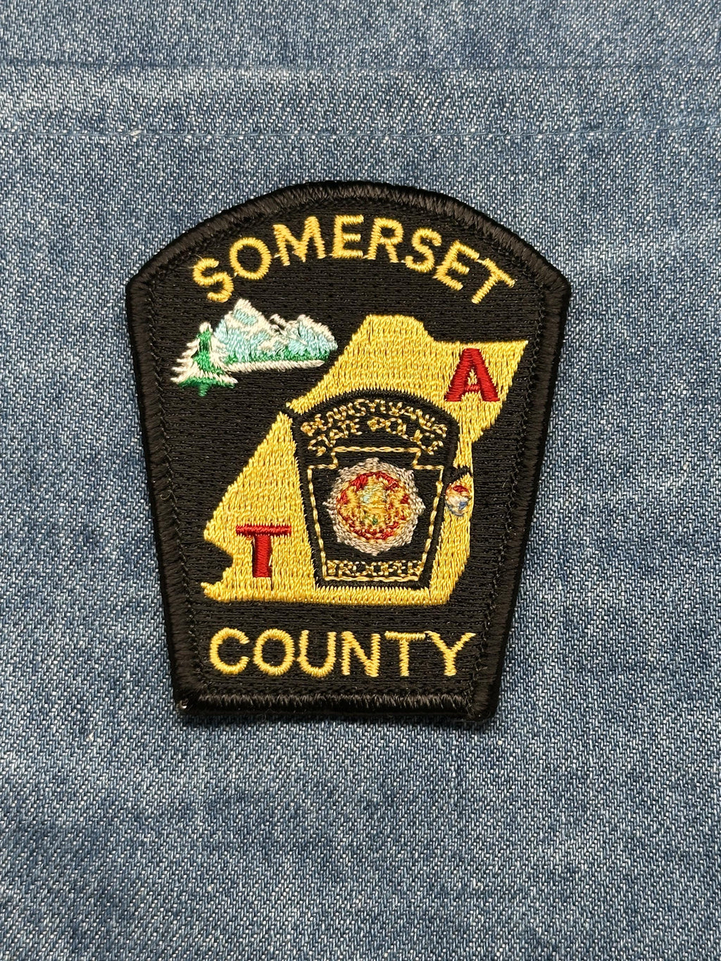 Somerset County Collectable Patch: Iron-On Black/Gold - Government Accessory