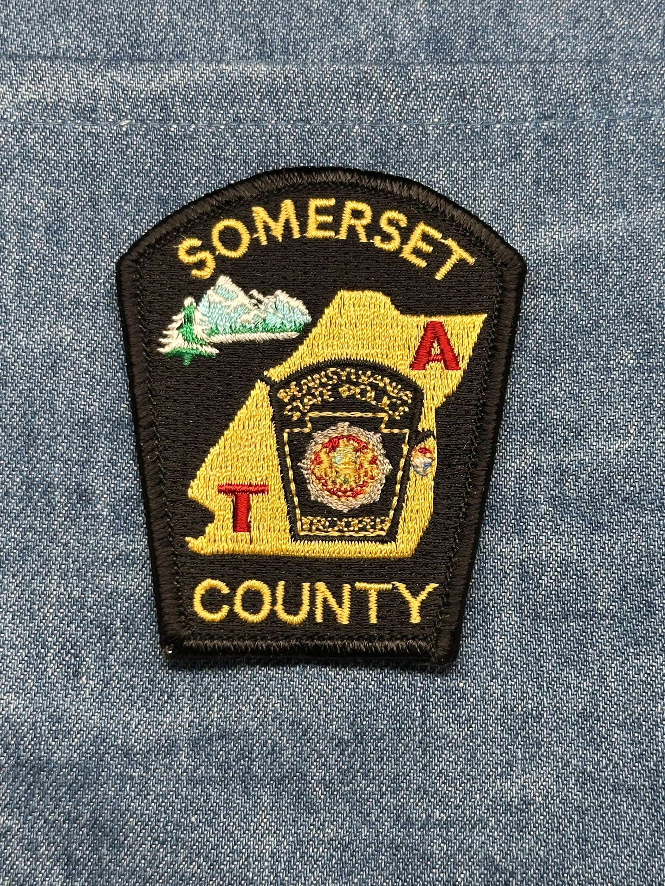 Somerset County Collectable Patch: Iron-On Black/Gold - Government Accessory