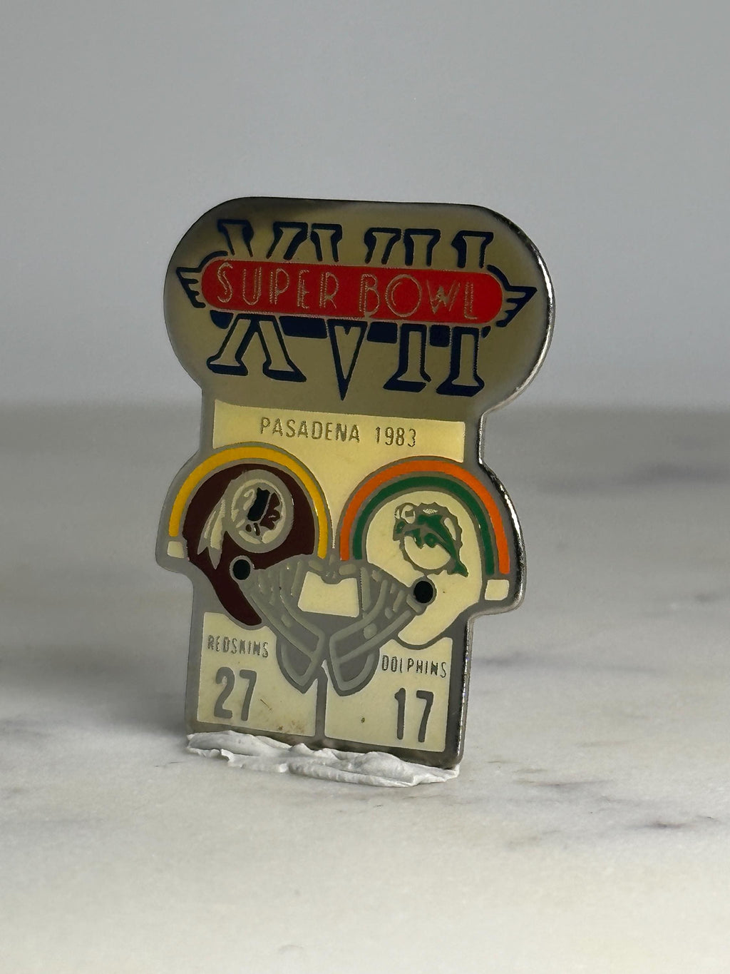 Super Bowl XVII Collector Pin: Enamel Finish - 1983 NFL Accessory