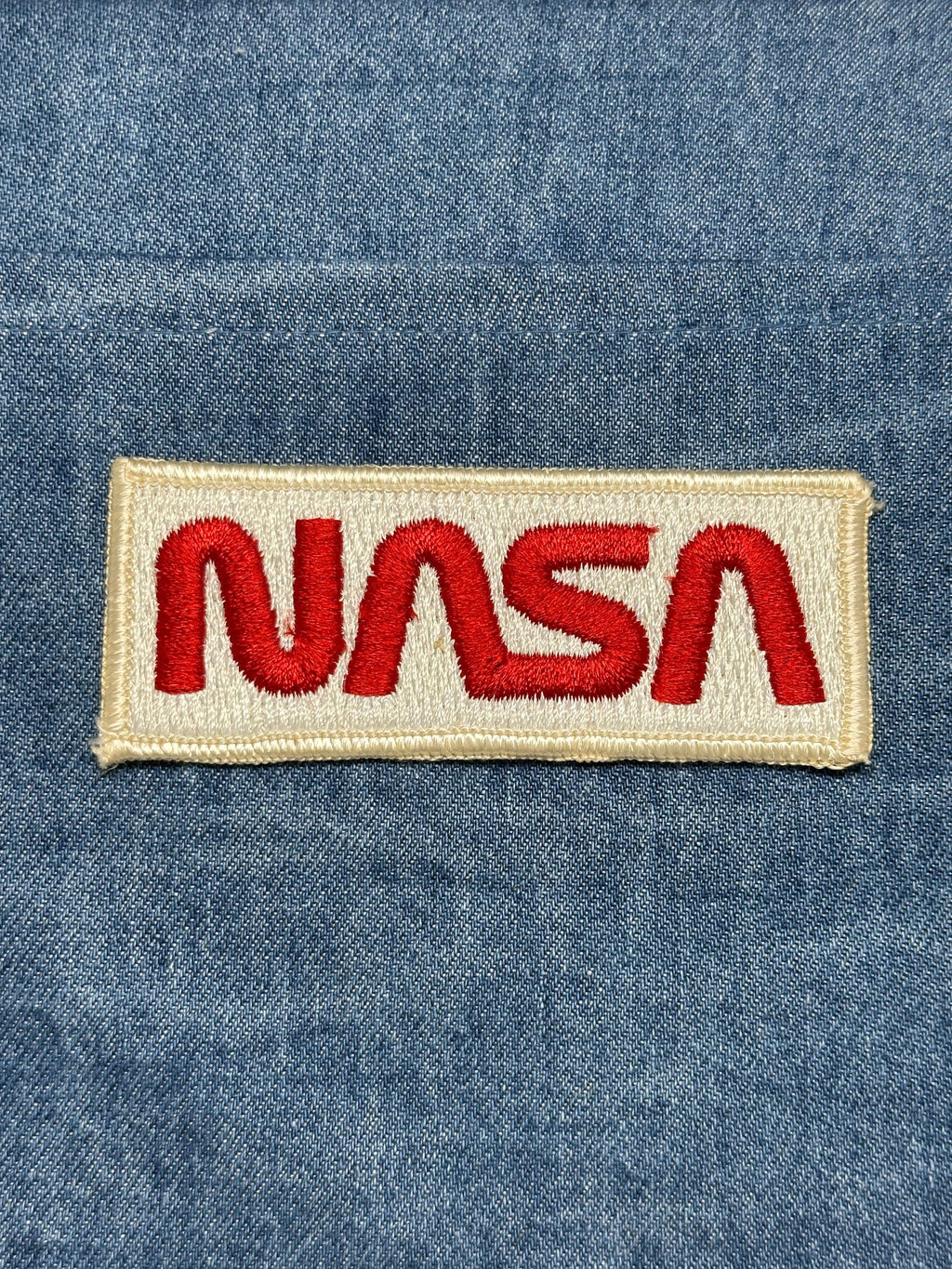 NASA Collectable Patch: Sew-On Red & White - Retro Space Accessory