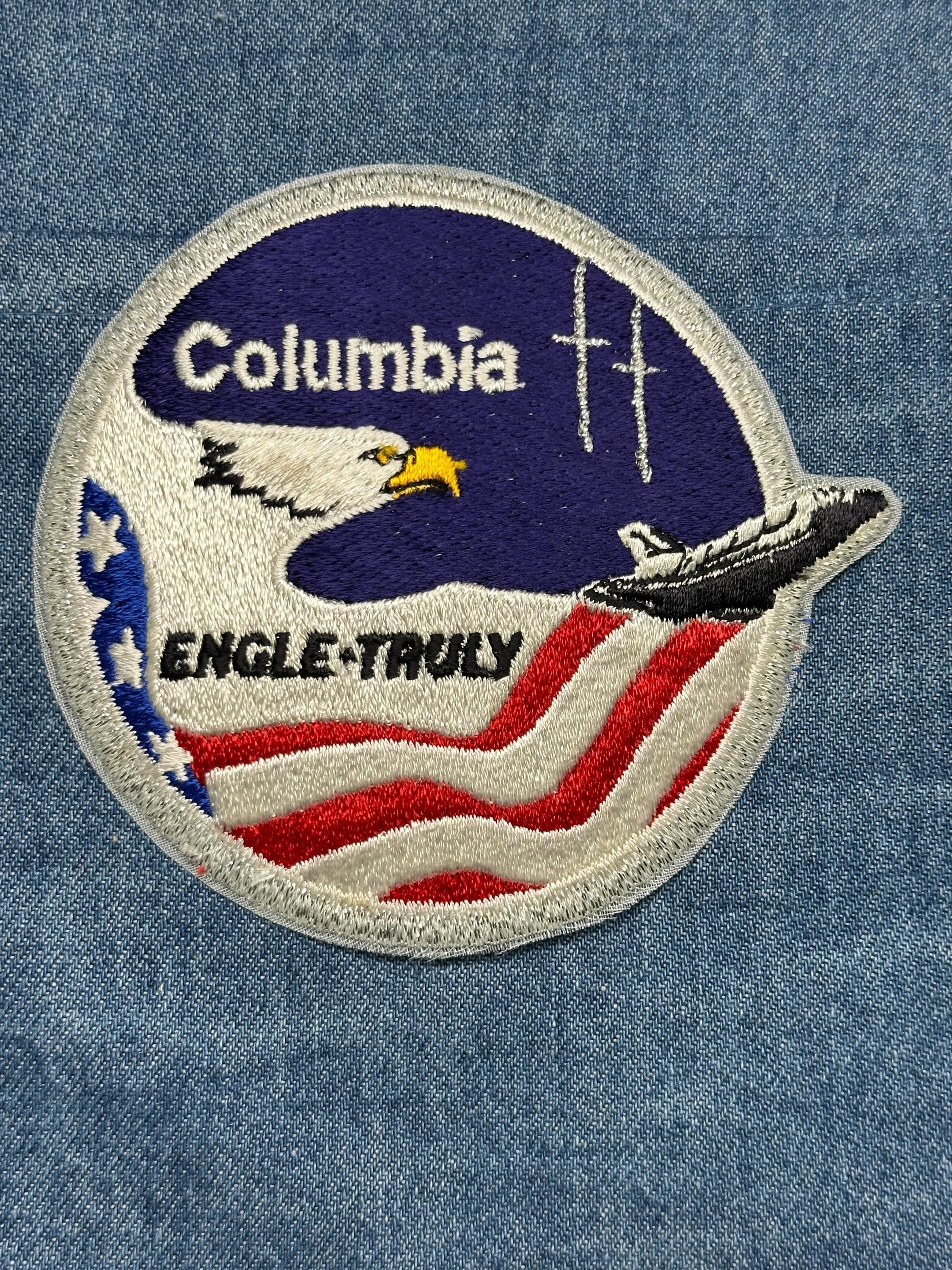 NASA Columbia STS-2 Mission Patch: Sew-On Silver Finish - Space Shuttle Era Accessory