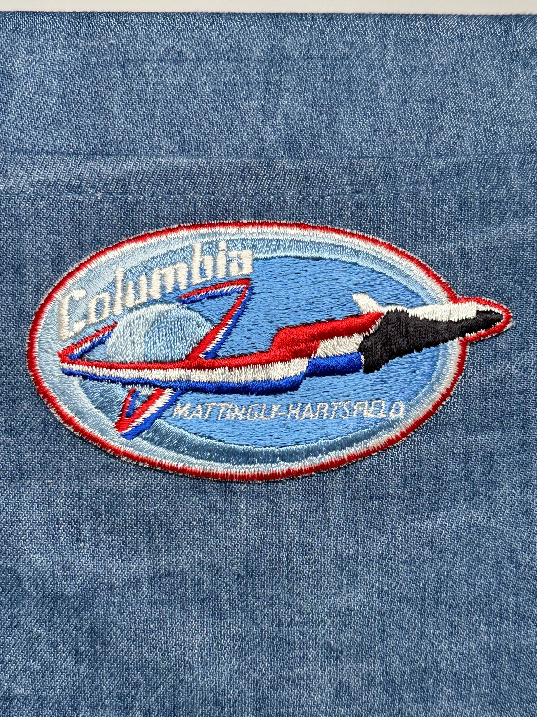Columbia Shuttle STS-4 Mission Patch: Sew-On Oval Red/Blue - NASA Era Accessory
